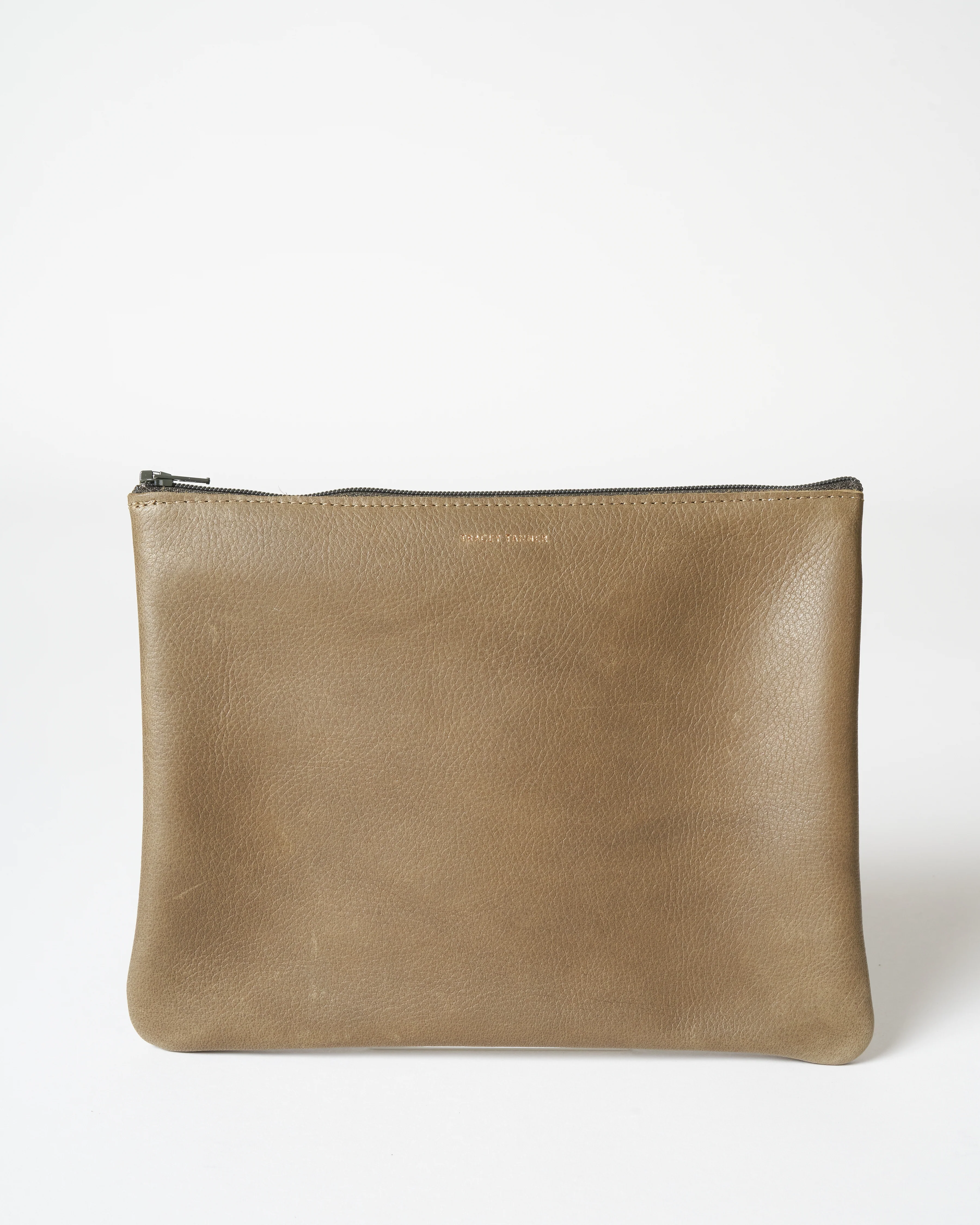 large zip pouch - basic olive
