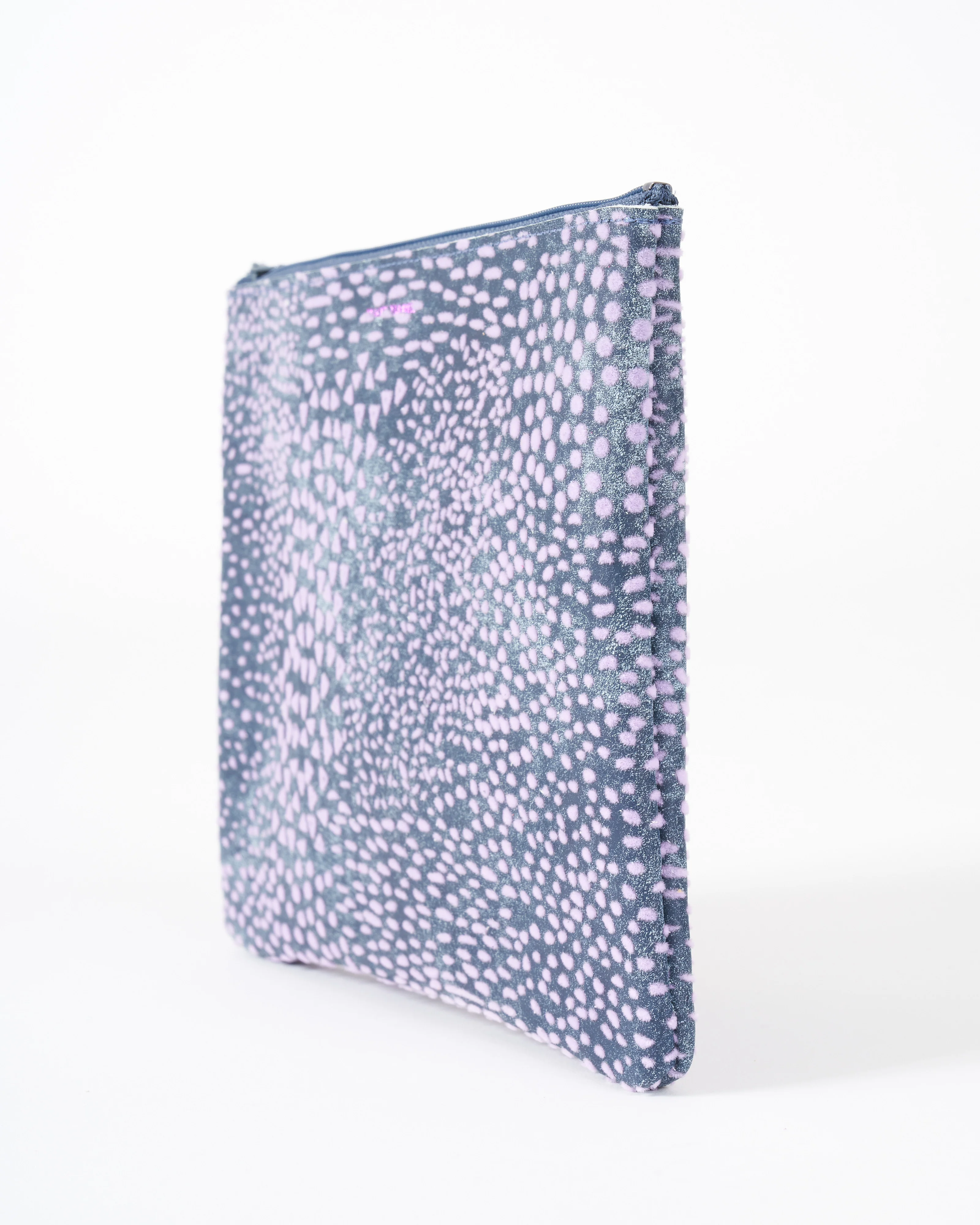 large zip pouch - flock denim - Image 4