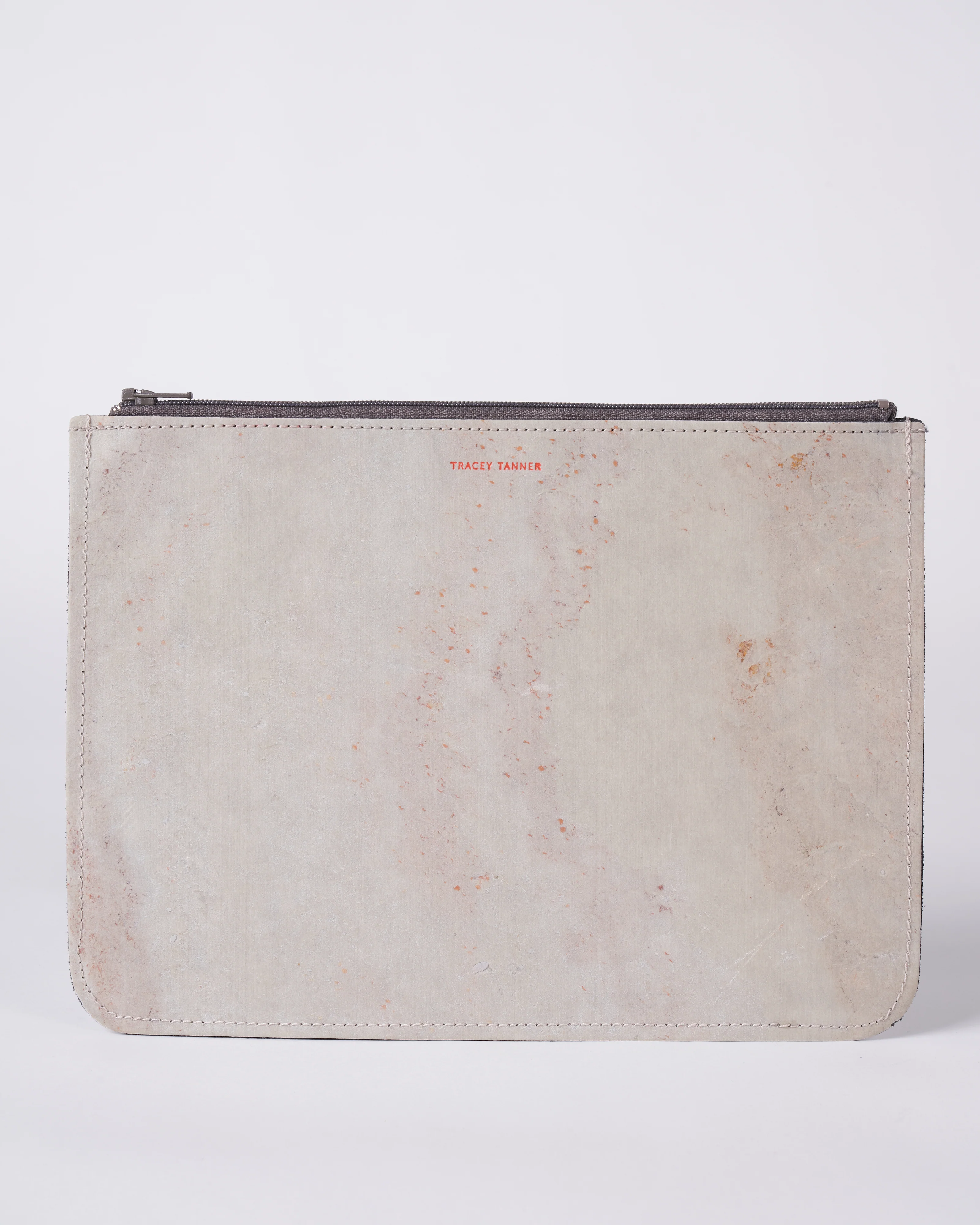 large zip pouch - shale