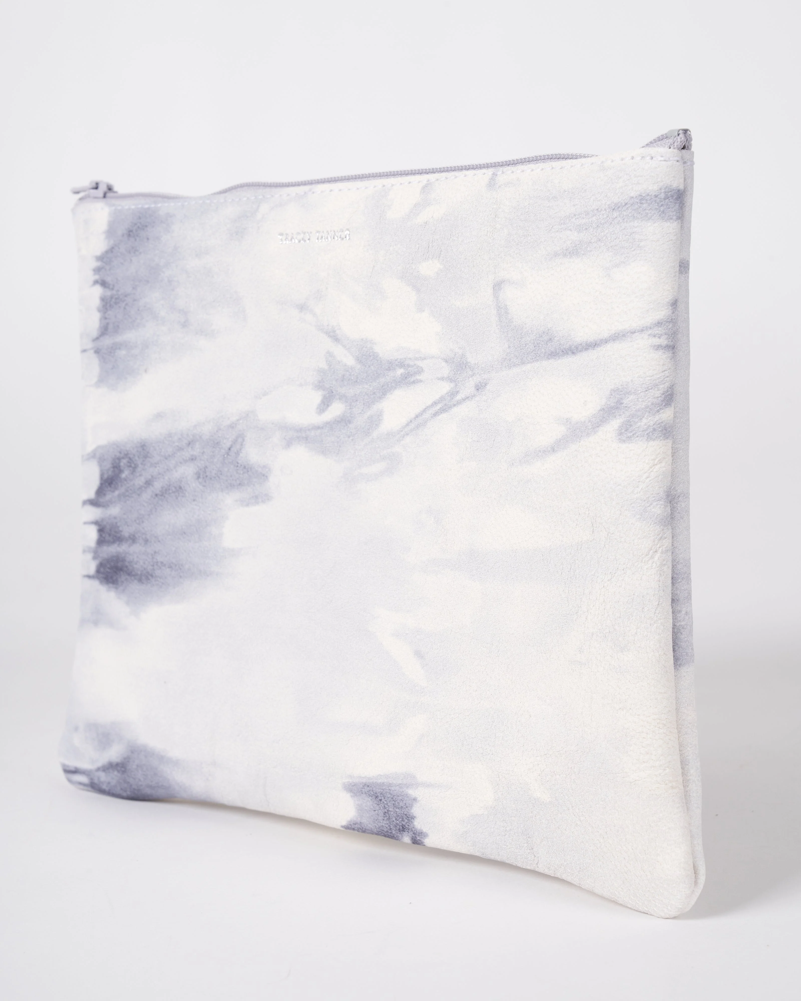 large zip pouch - tie dye grey - Image 3