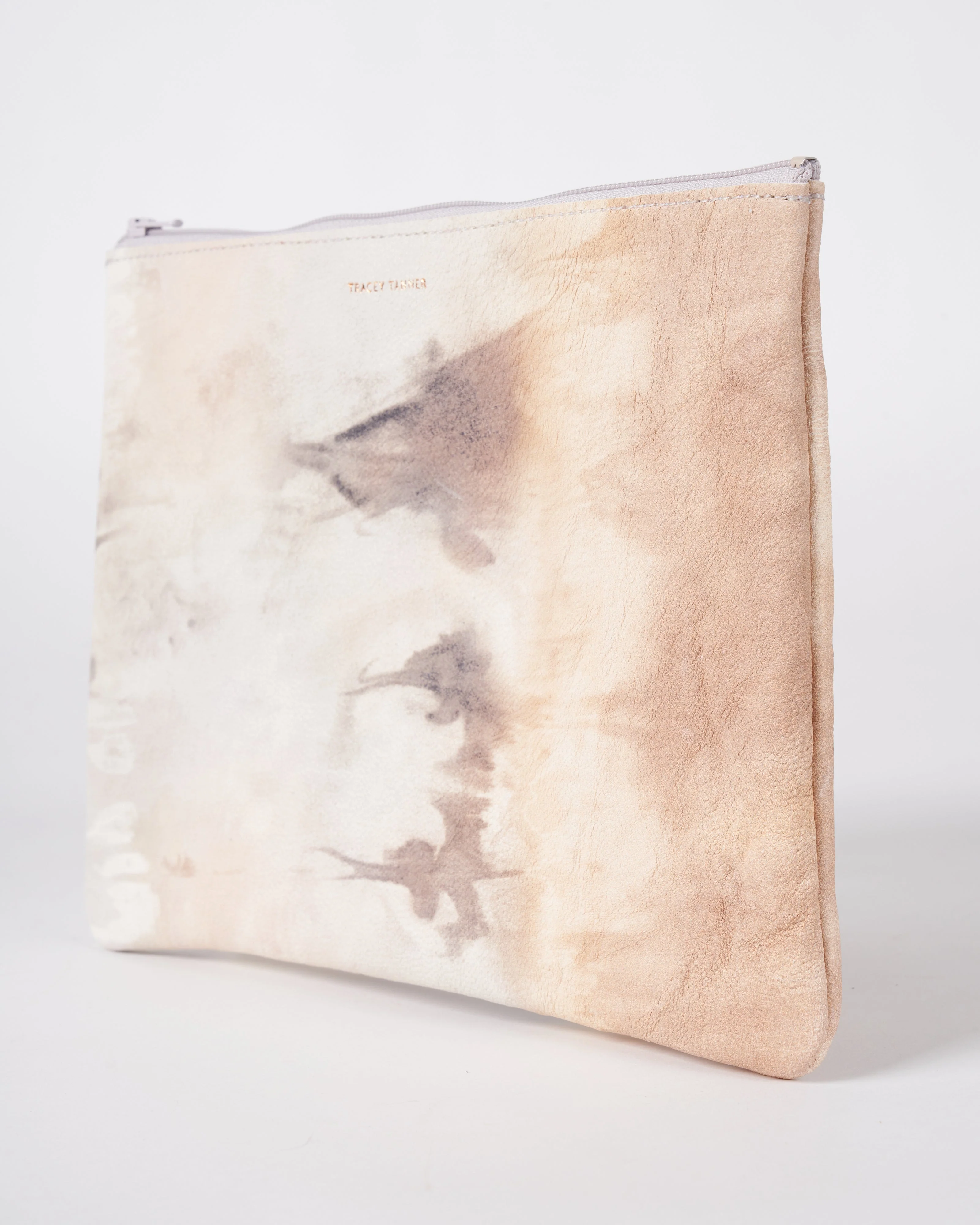 large zip pouch - tie dye peach - Image 3