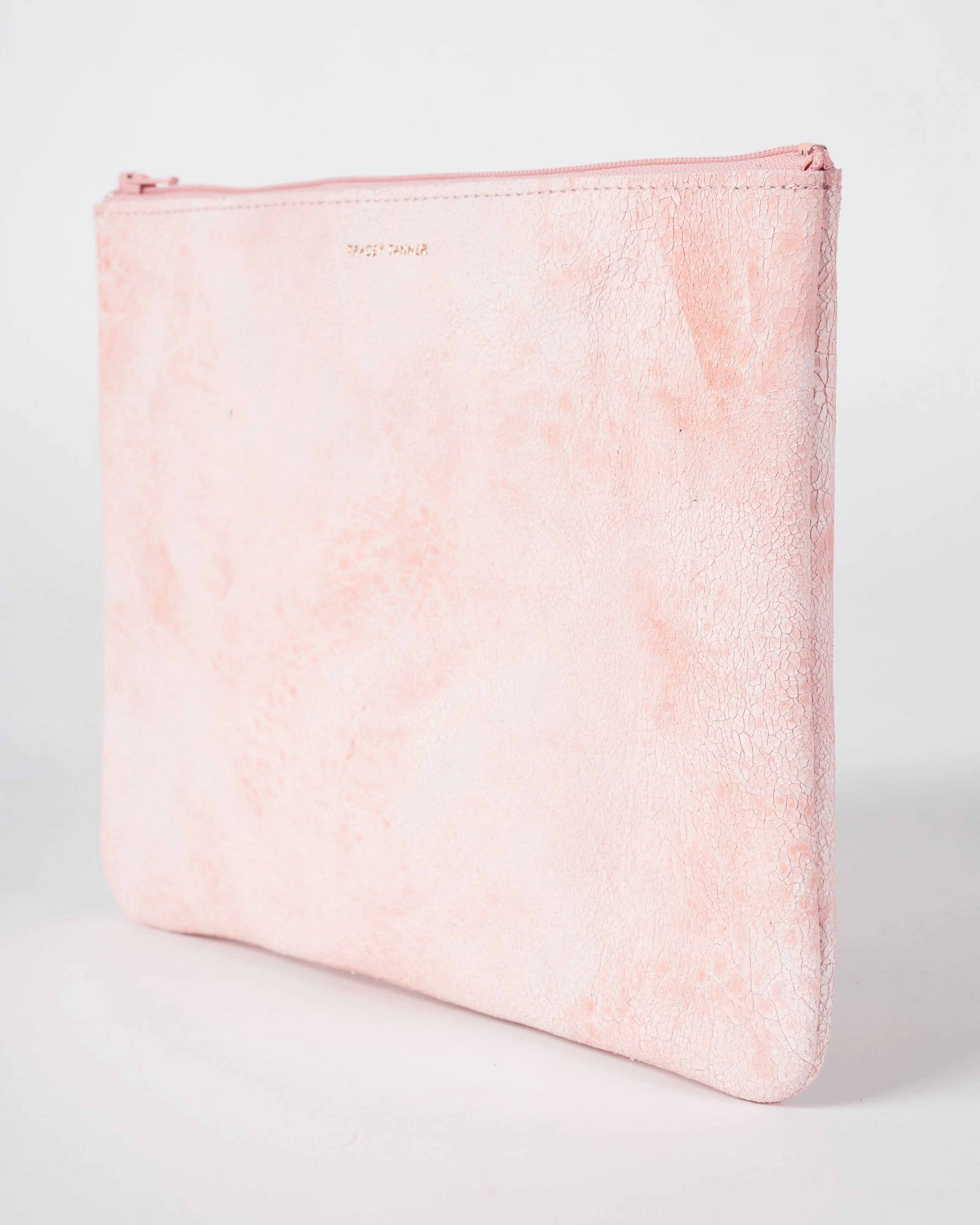 large zip pouch - white wash peony - Image 3