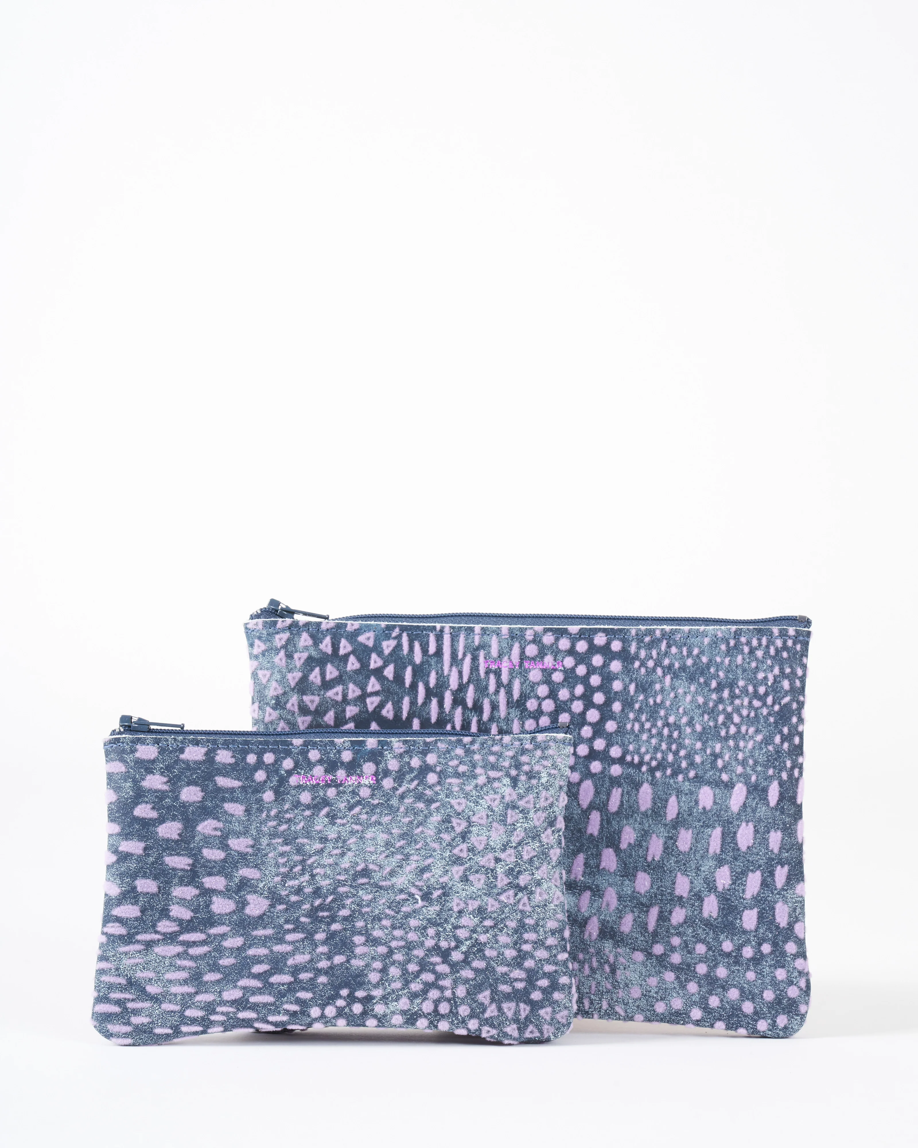 medium zip pouch - flock denim - Image 4