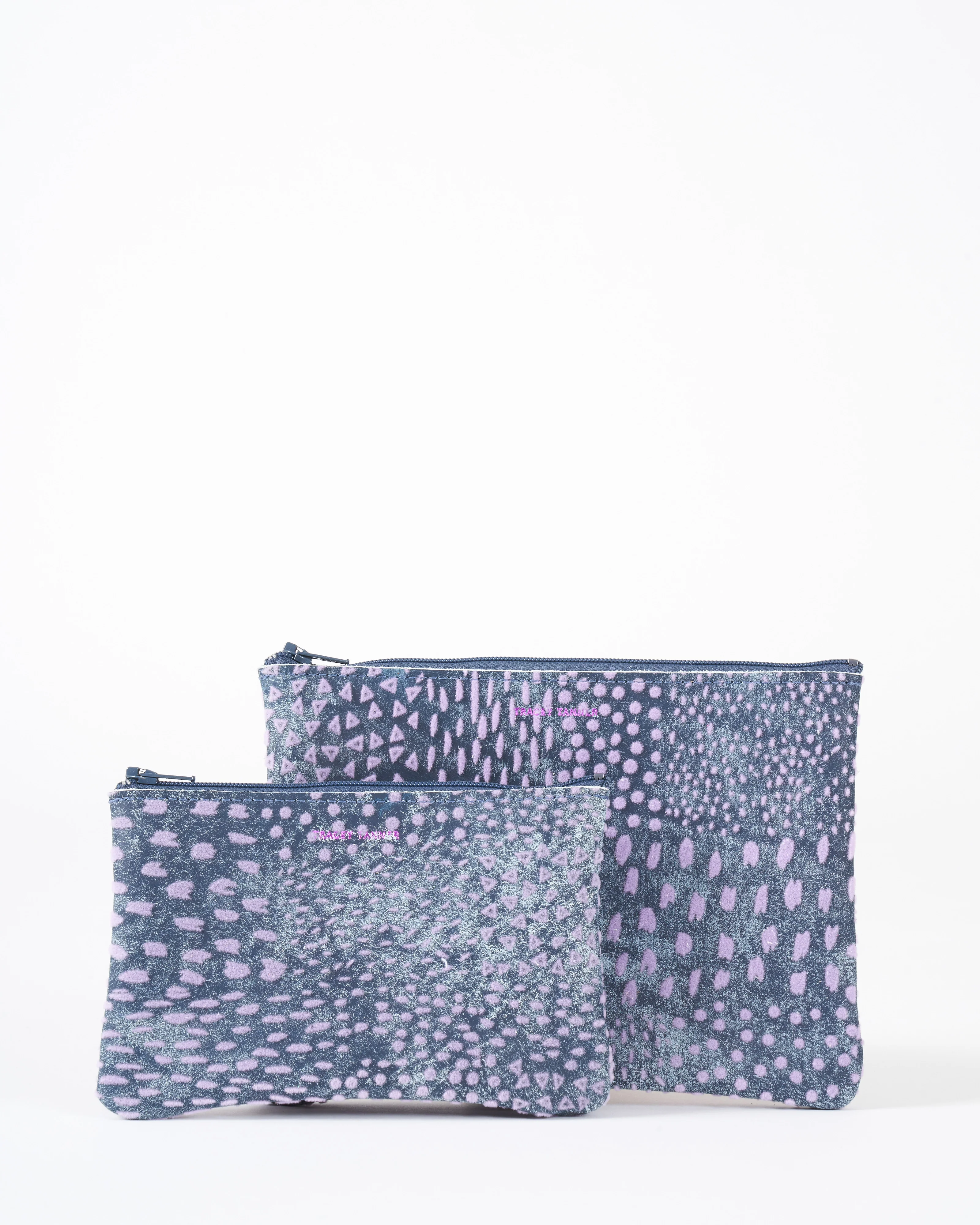 small zip pouch - flock denim - Image 4