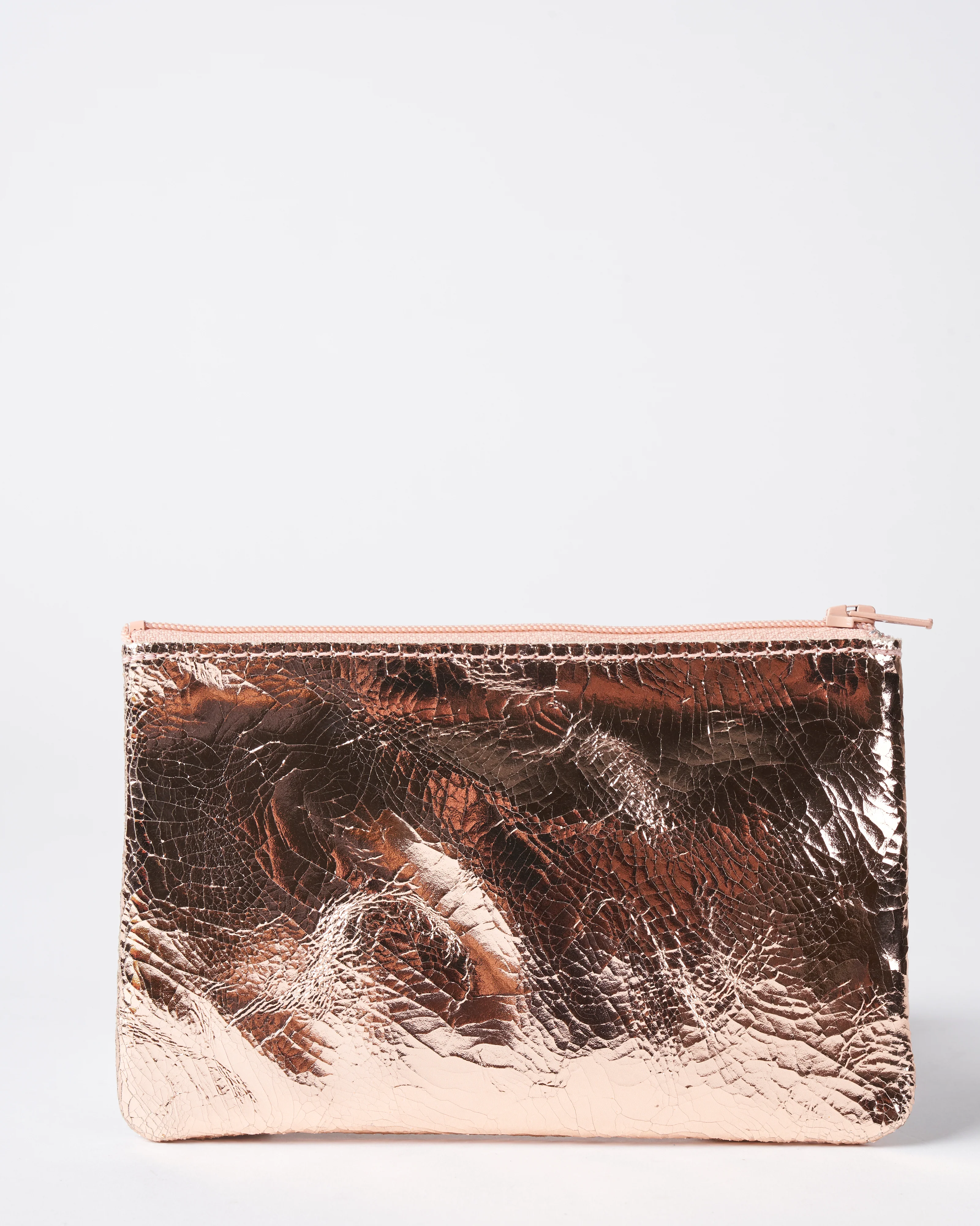 small zip pouch - foil rose gold - Image 4