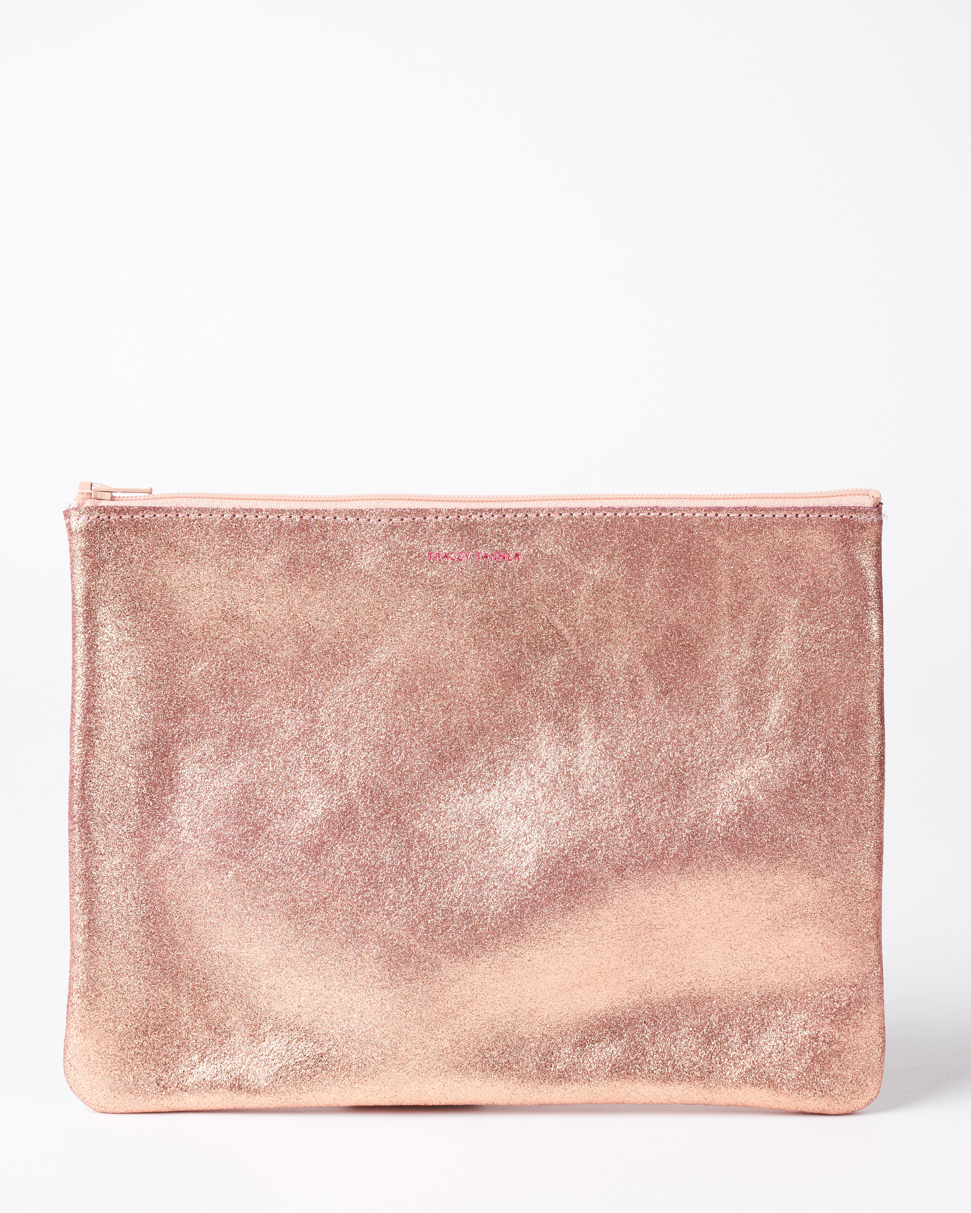 sparkle zip large - sparkle peach