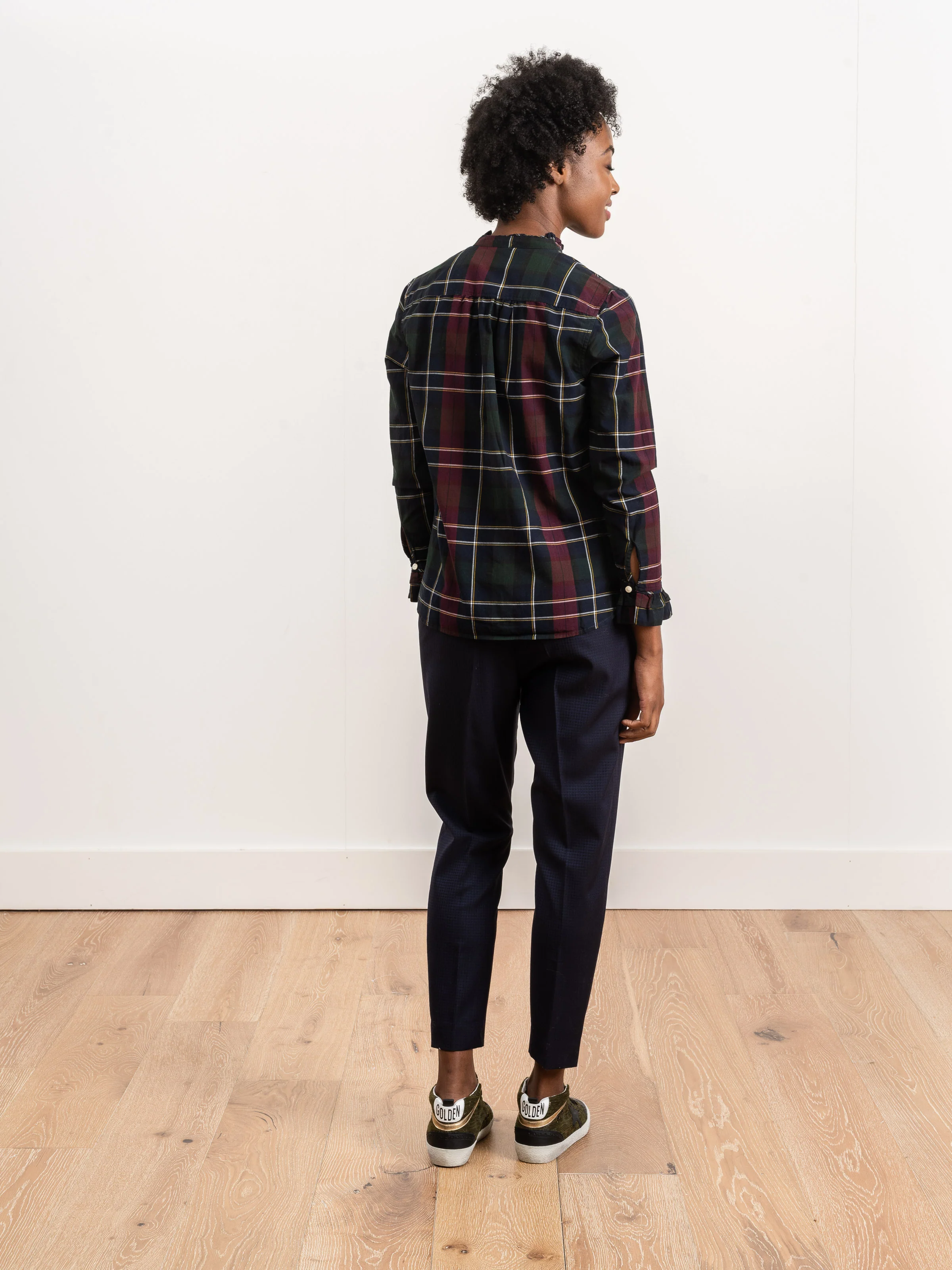 caroline blouse - wine plaid - Image 4