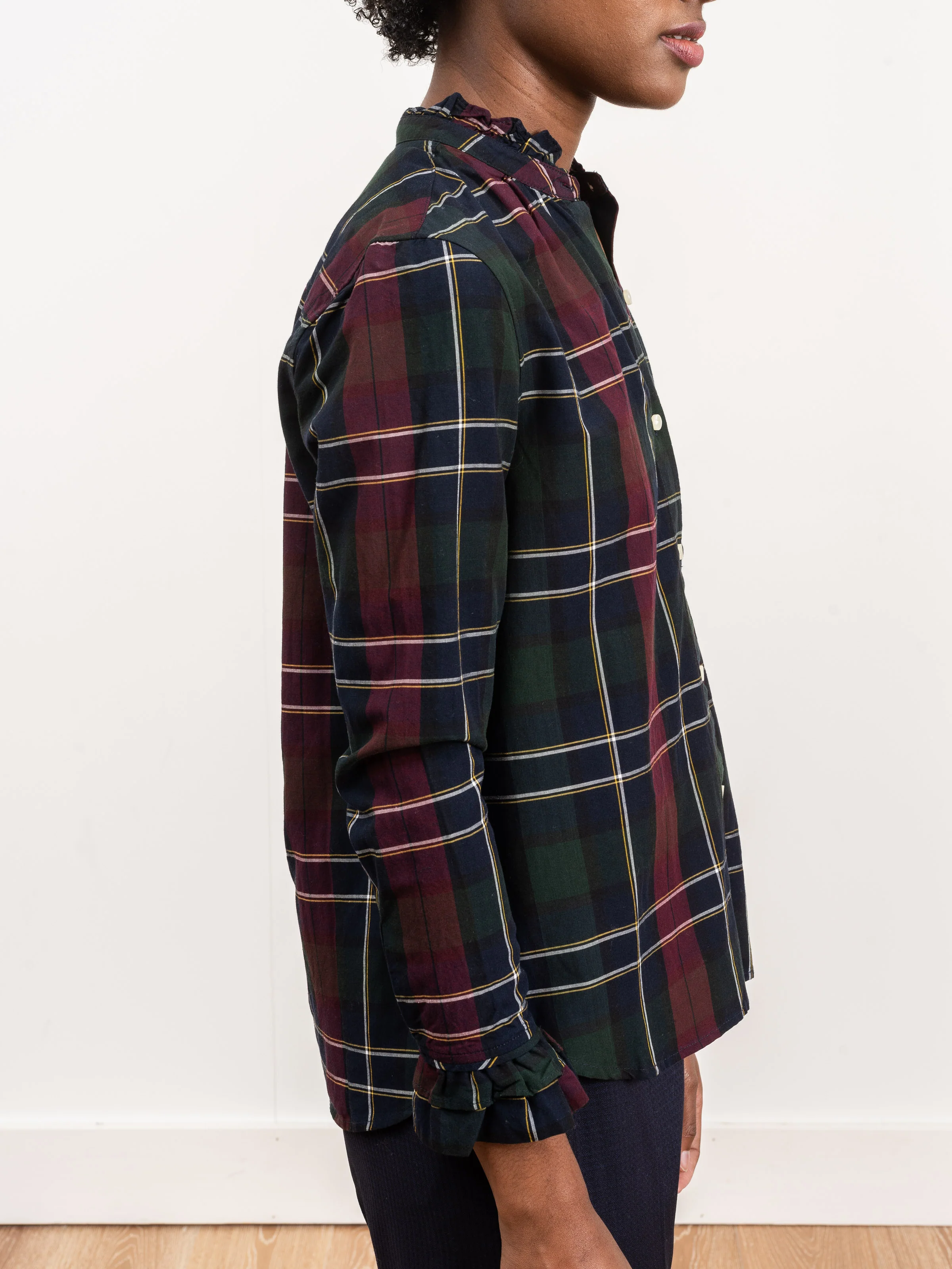 caroline blouse - wine plaid - Image 6