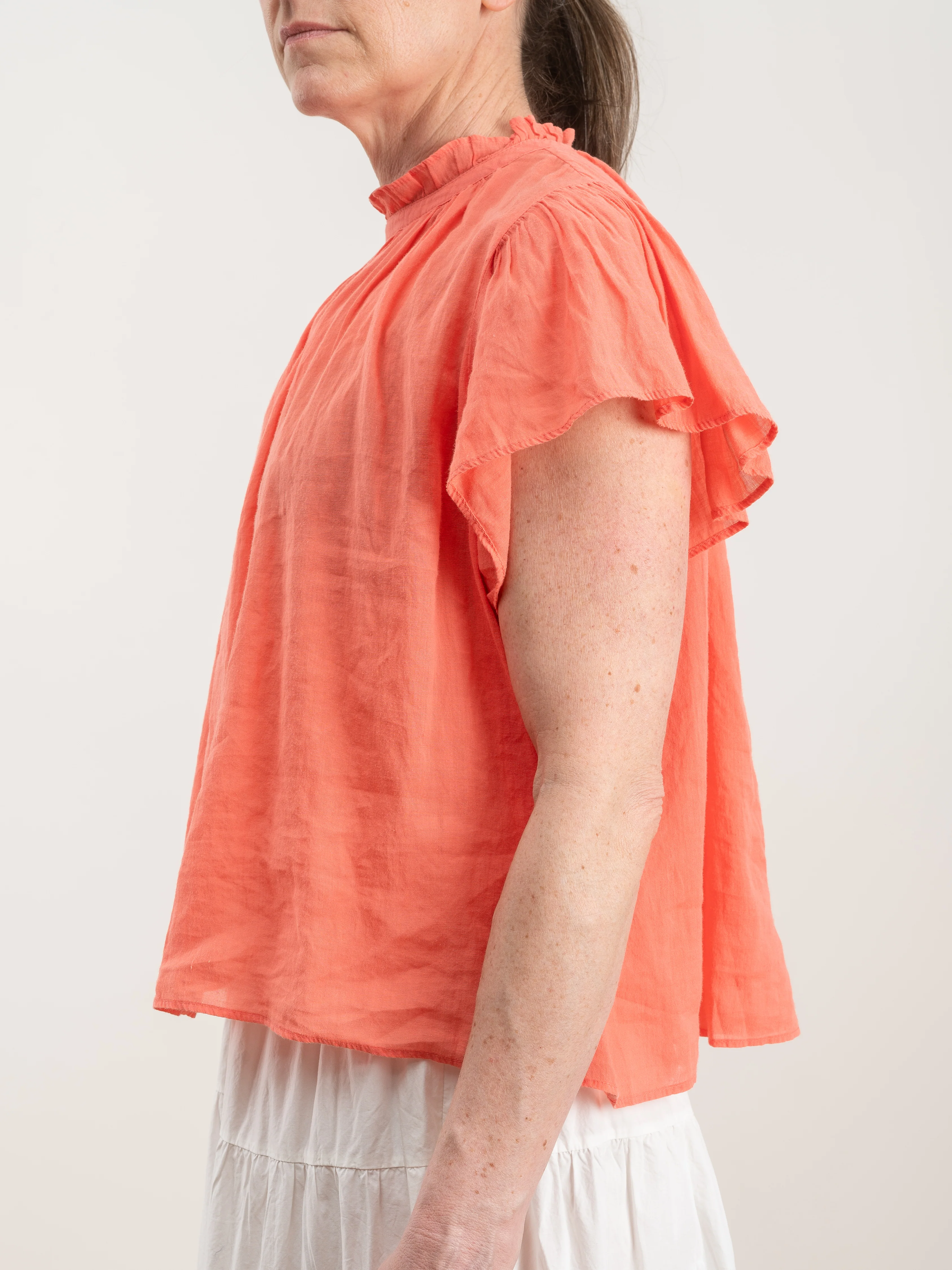 carla blouse - coral - Image 3