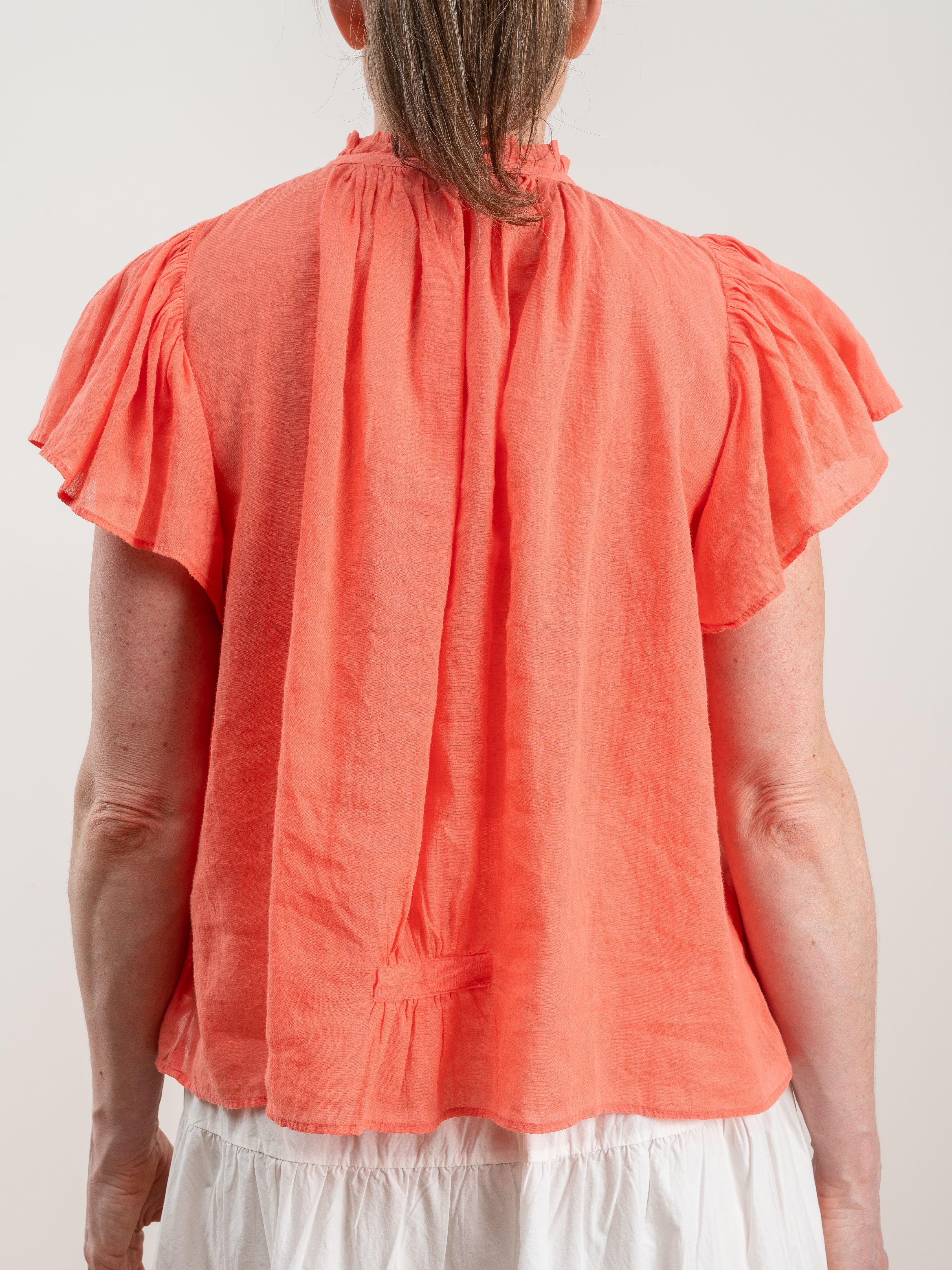 carla blouse - coral - Image 4
