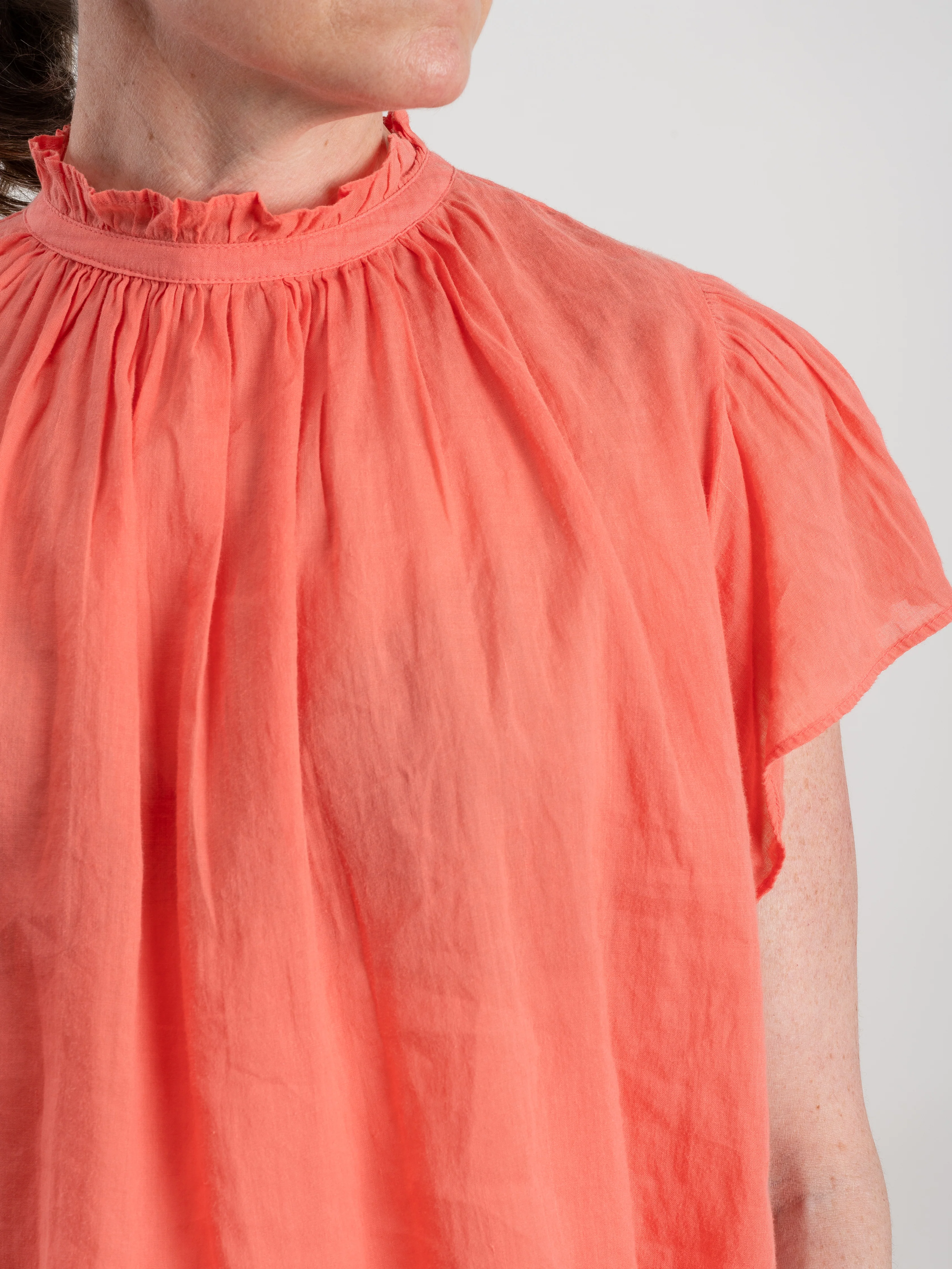 carla blouse - coral - Image 5