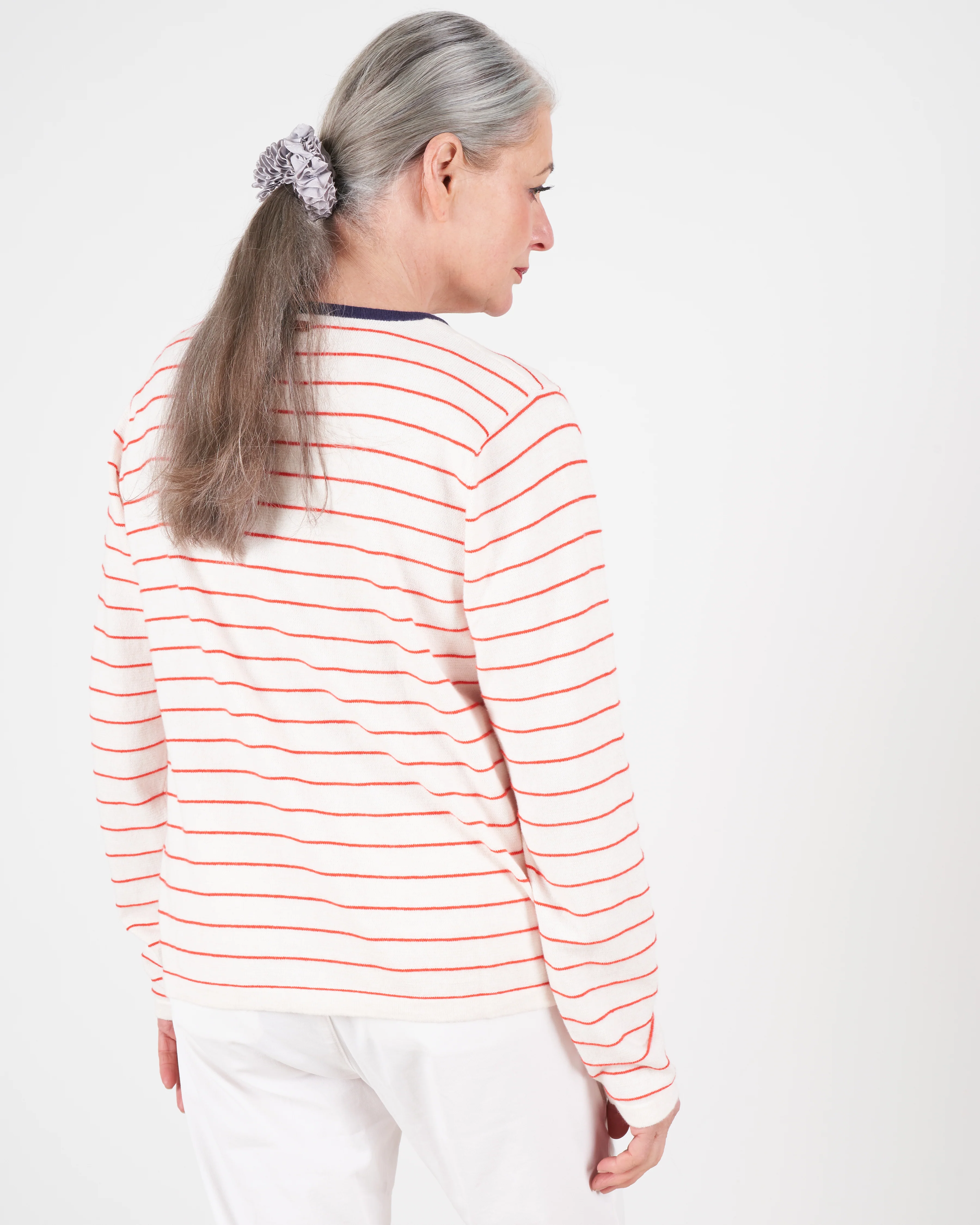saylor sweater - white/red stripe - Image 2