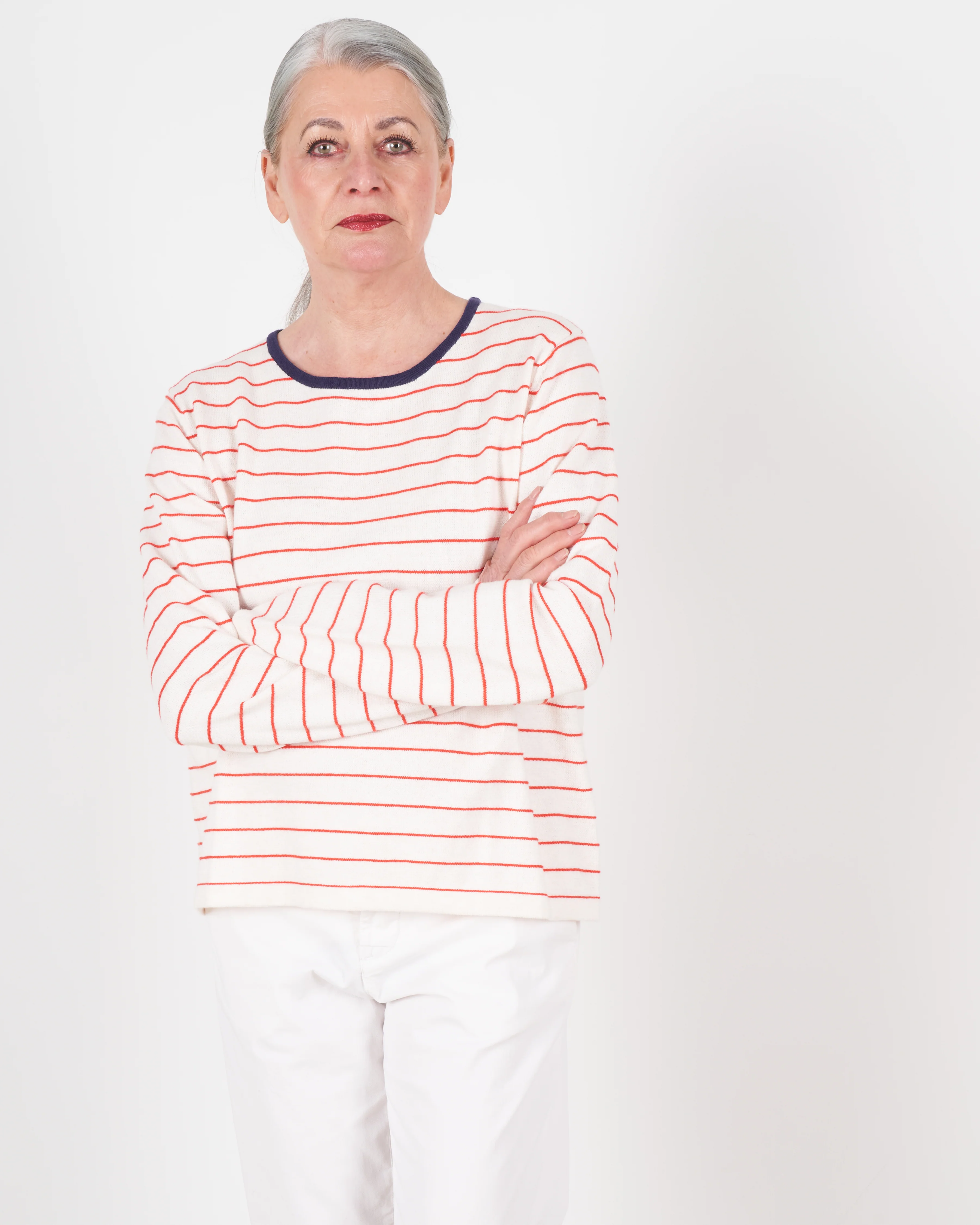 saylor sweater - white/red stripe - Image 4