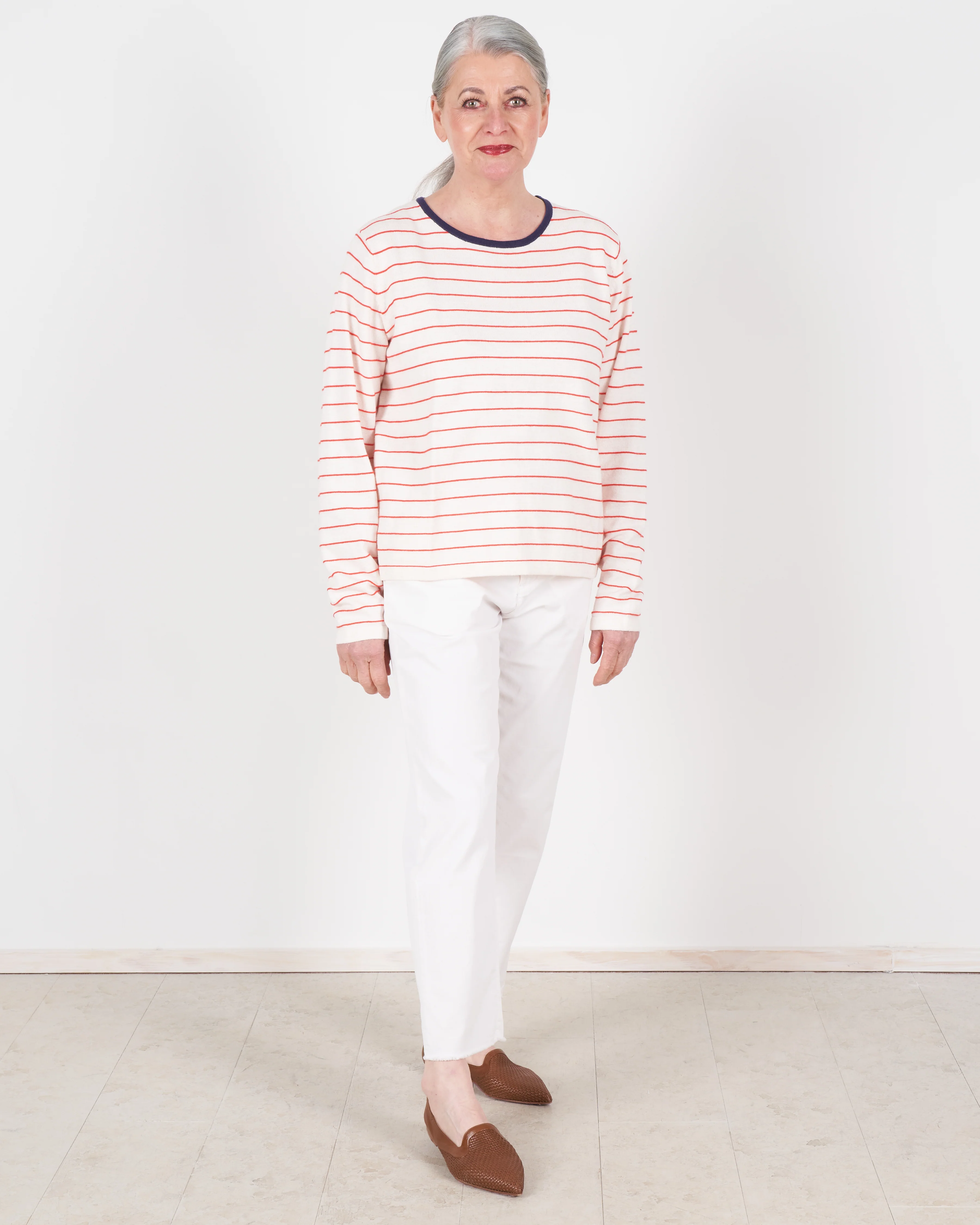 saylor sweater - white/red stripe - Image 5