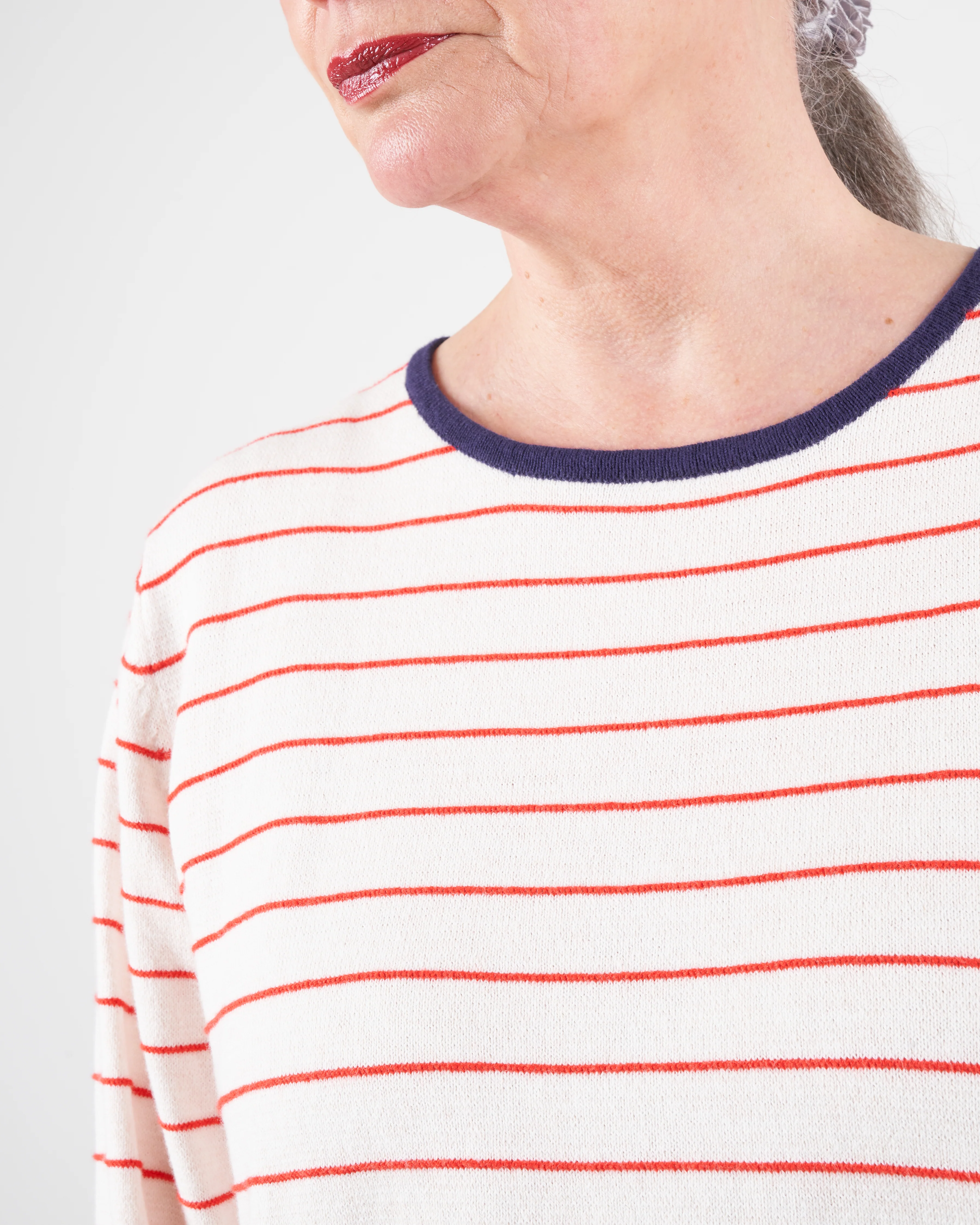 saylor sweater - white/red stripe - Image 6