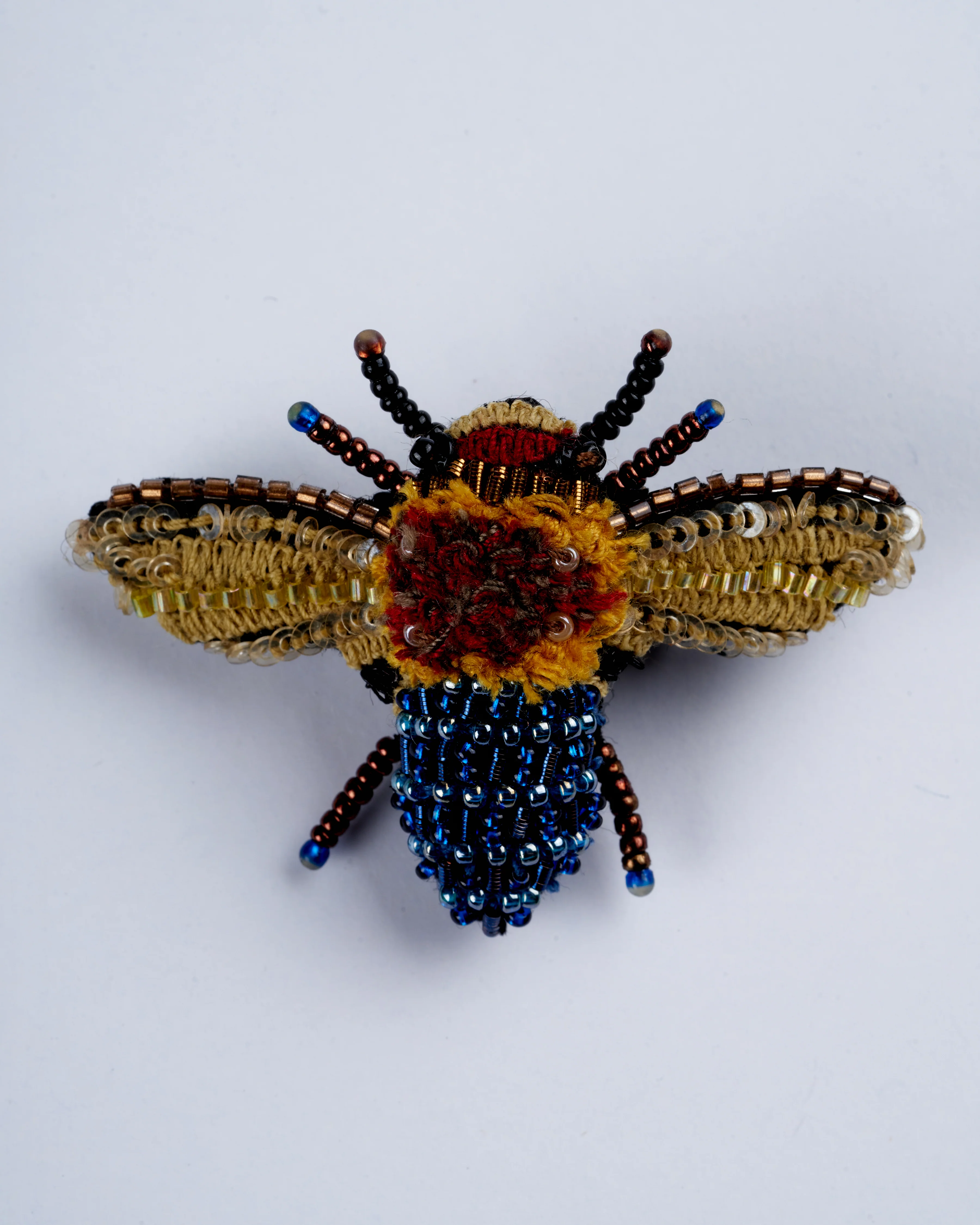 blue banded bee brooch - Image 2