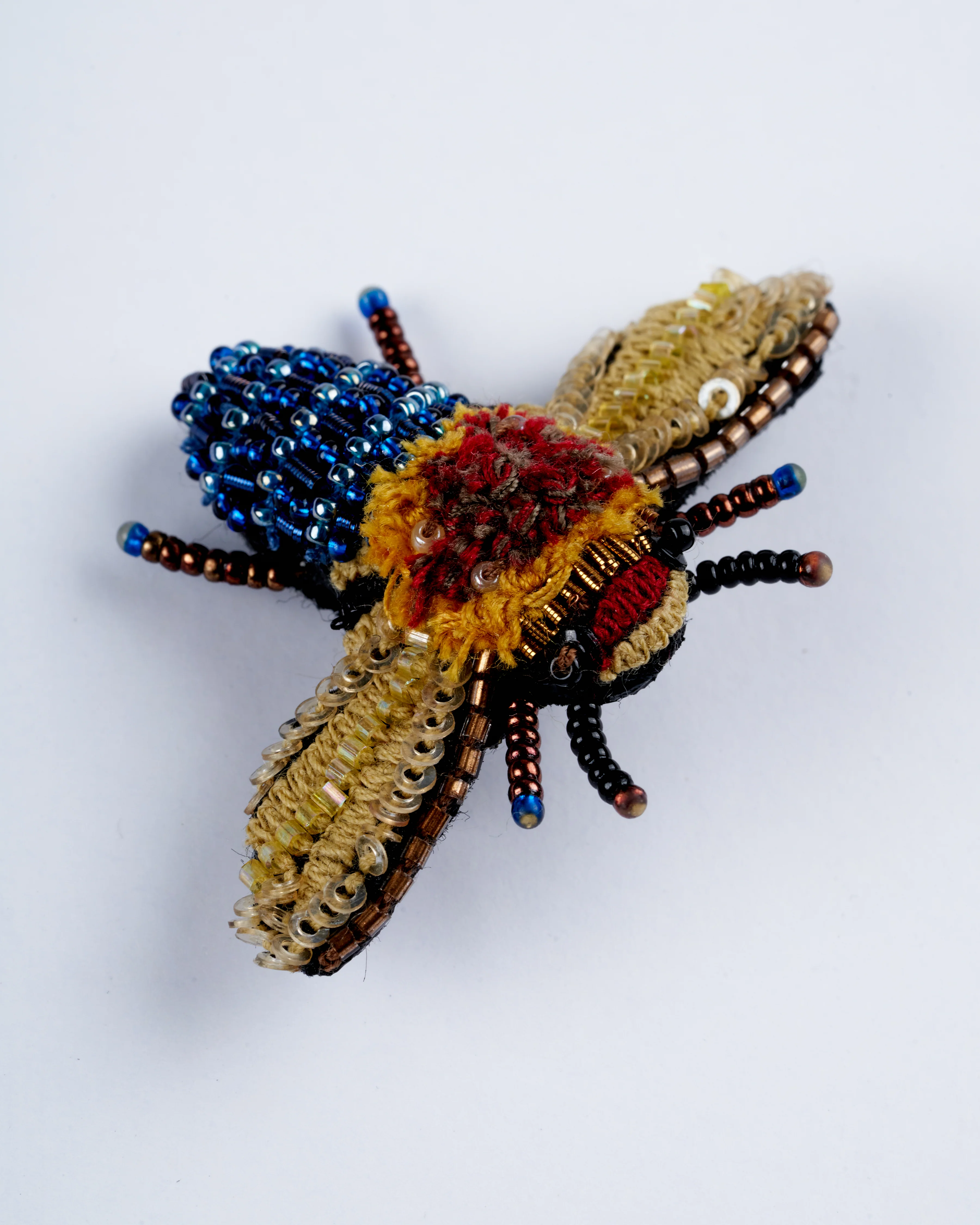 blue banded bee brooch - Image 3