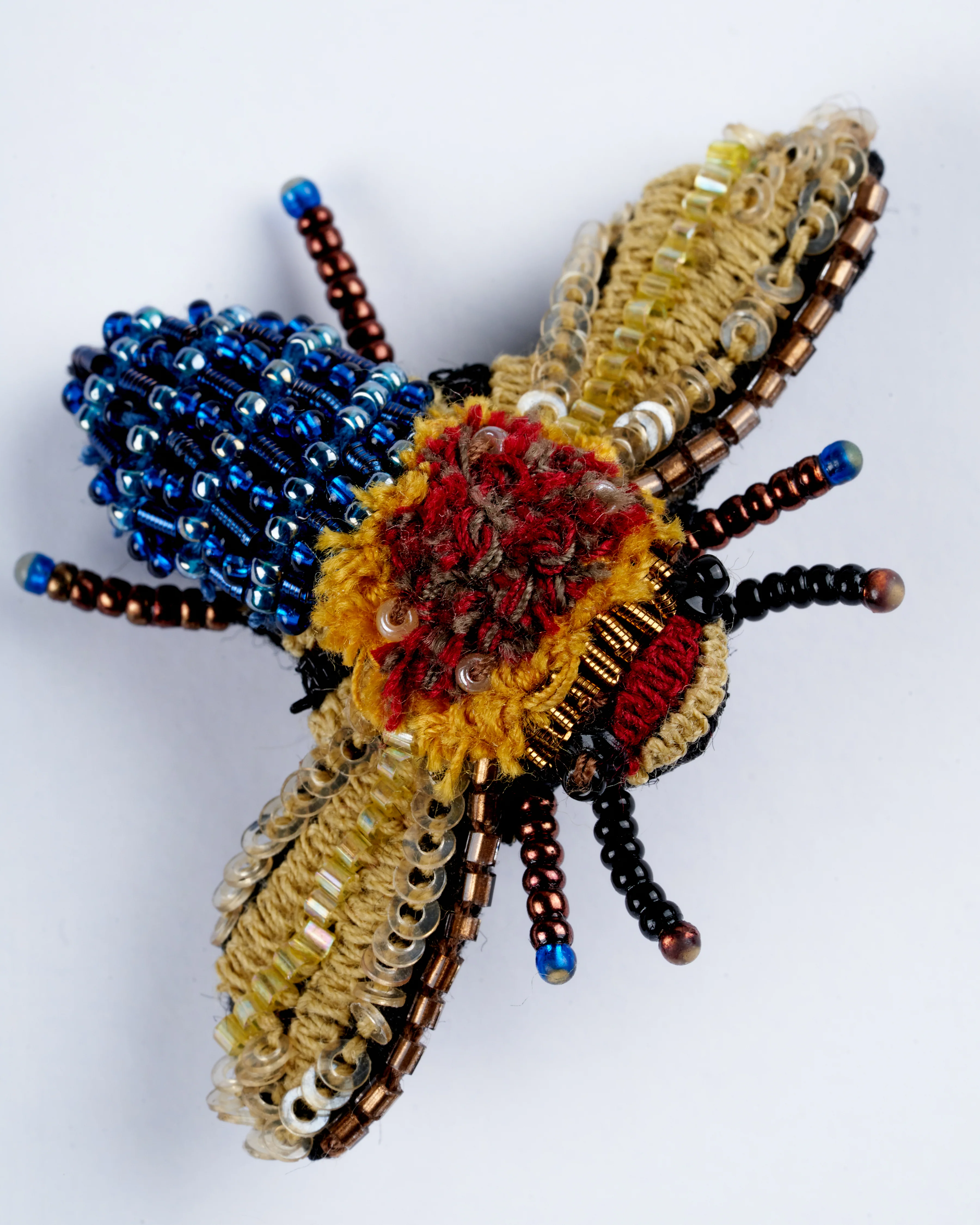 blue banded bee brooch - Image 4