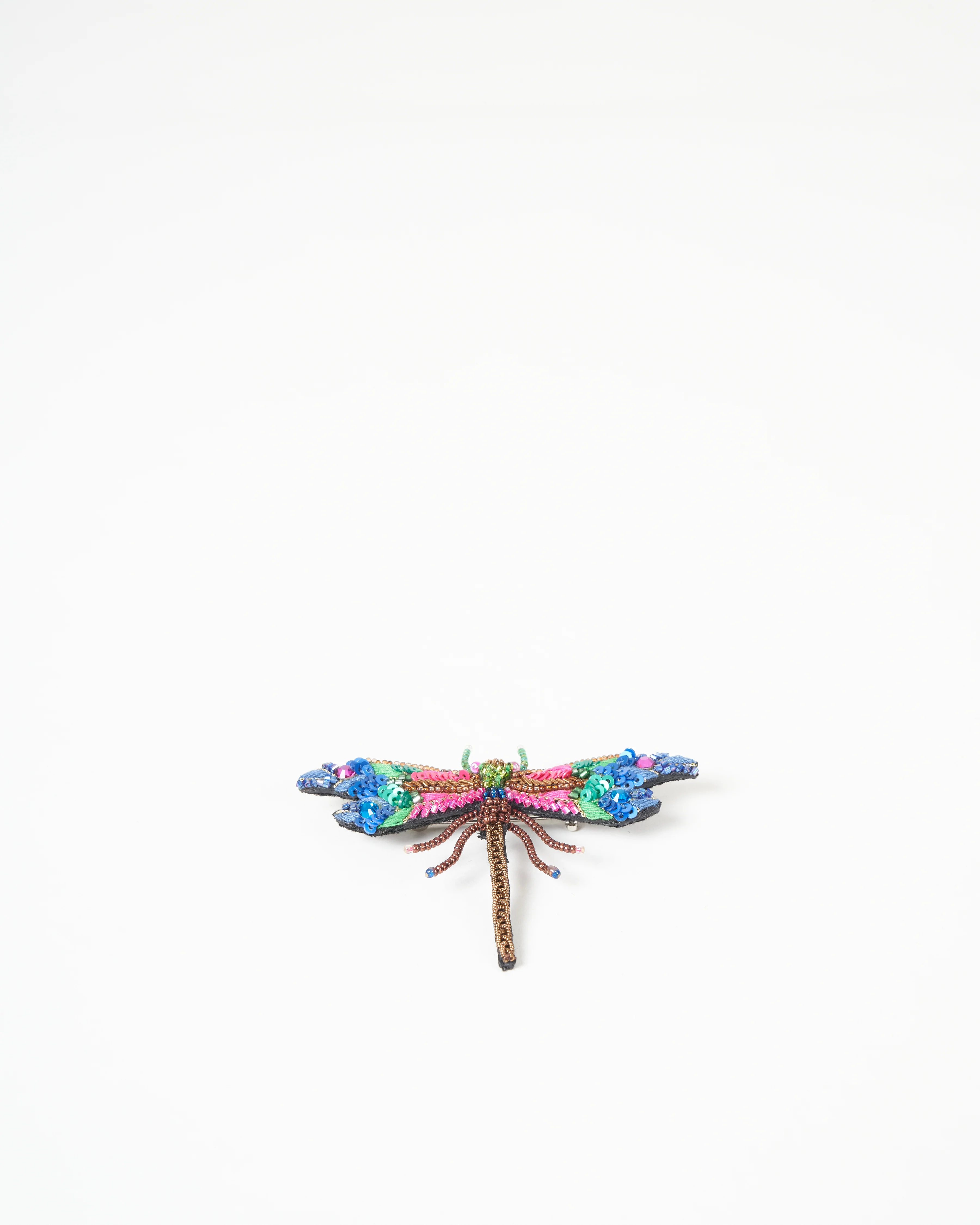 braid dragonfly brooch pin - blue dasher - Image 2