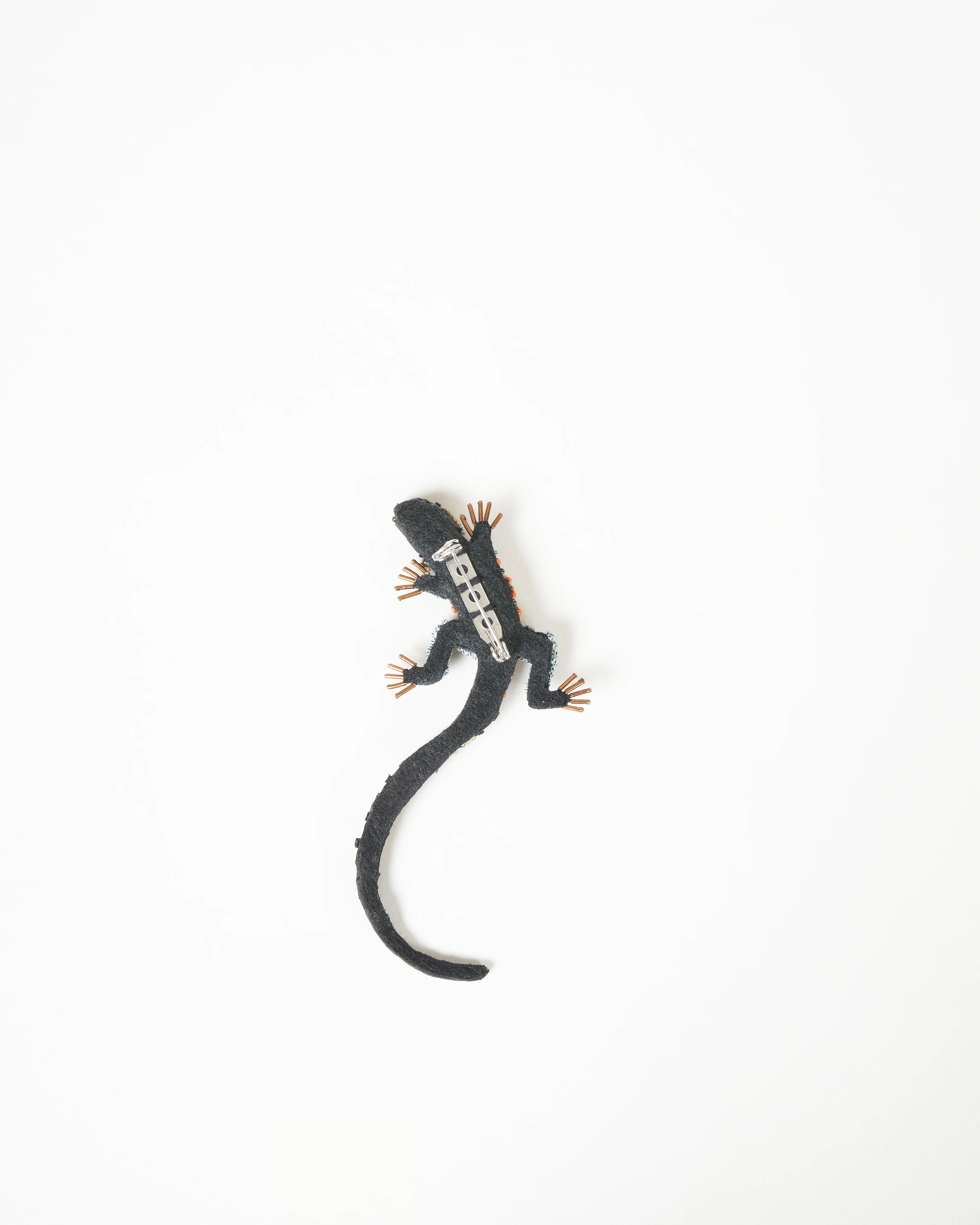 caiman lizard brooch pin - Image 3