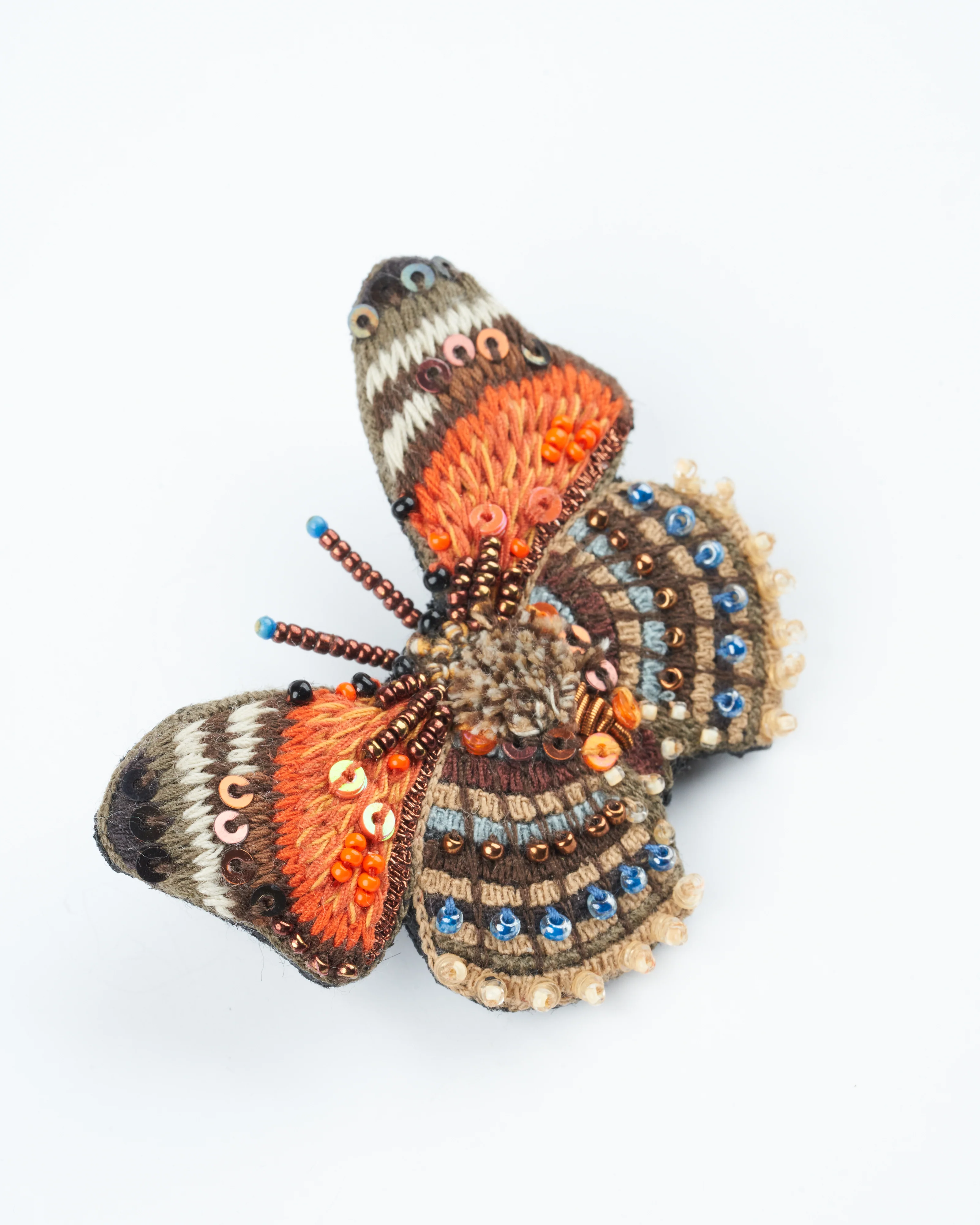 claudina orange butterfly brooch pin - orange - Image 2