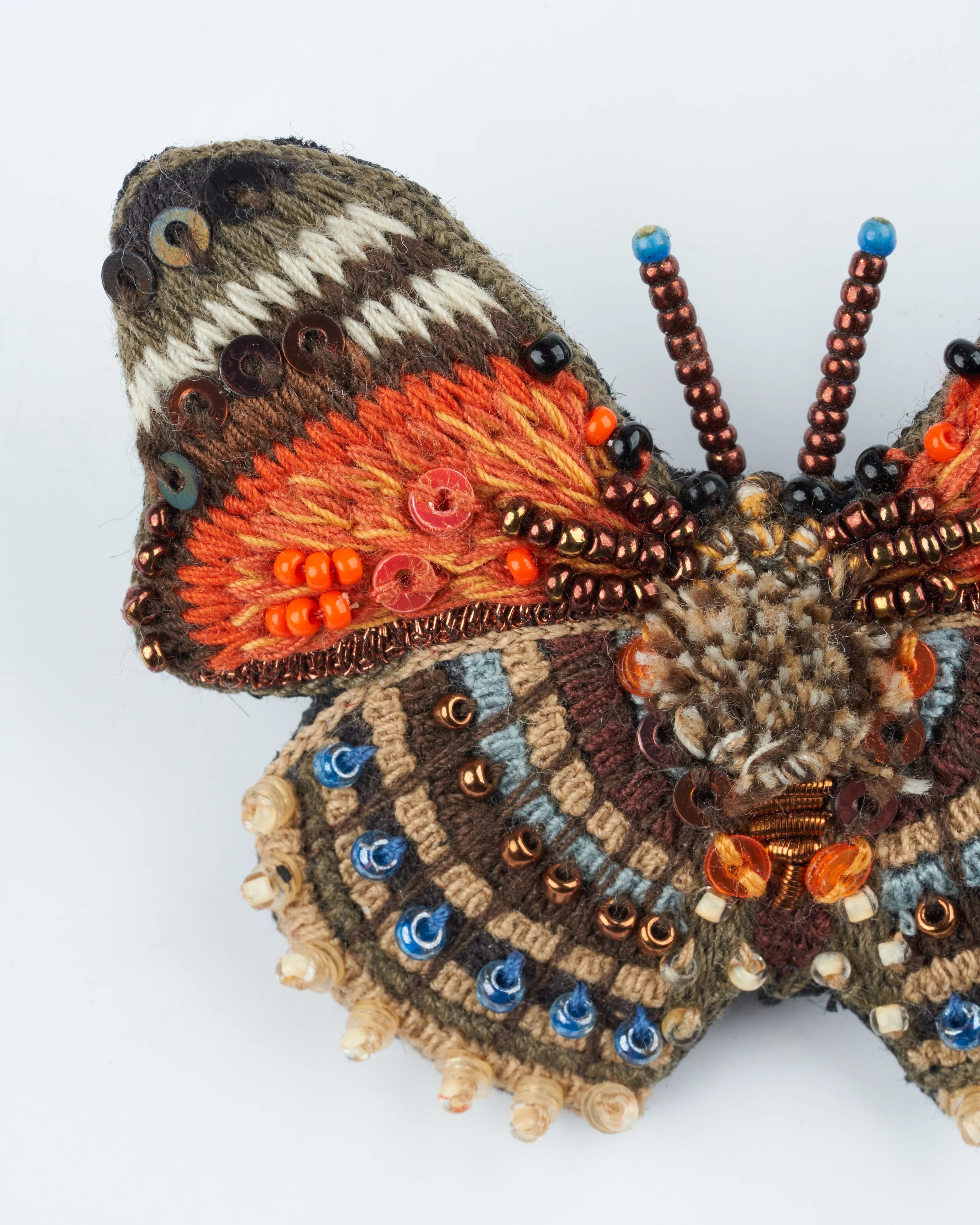 claudina orange butterfly brooch pin - orange - Image 3