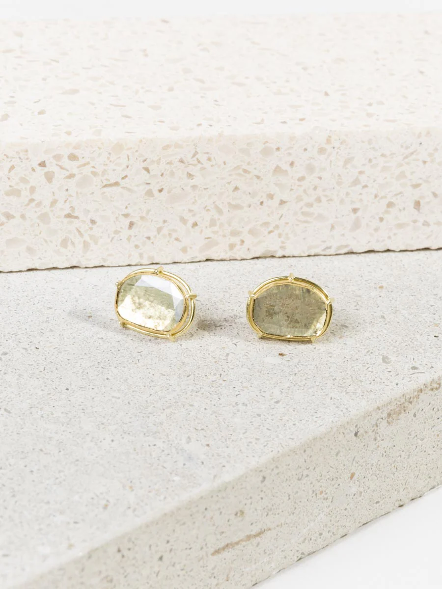 diamond slice earrings - Image 4