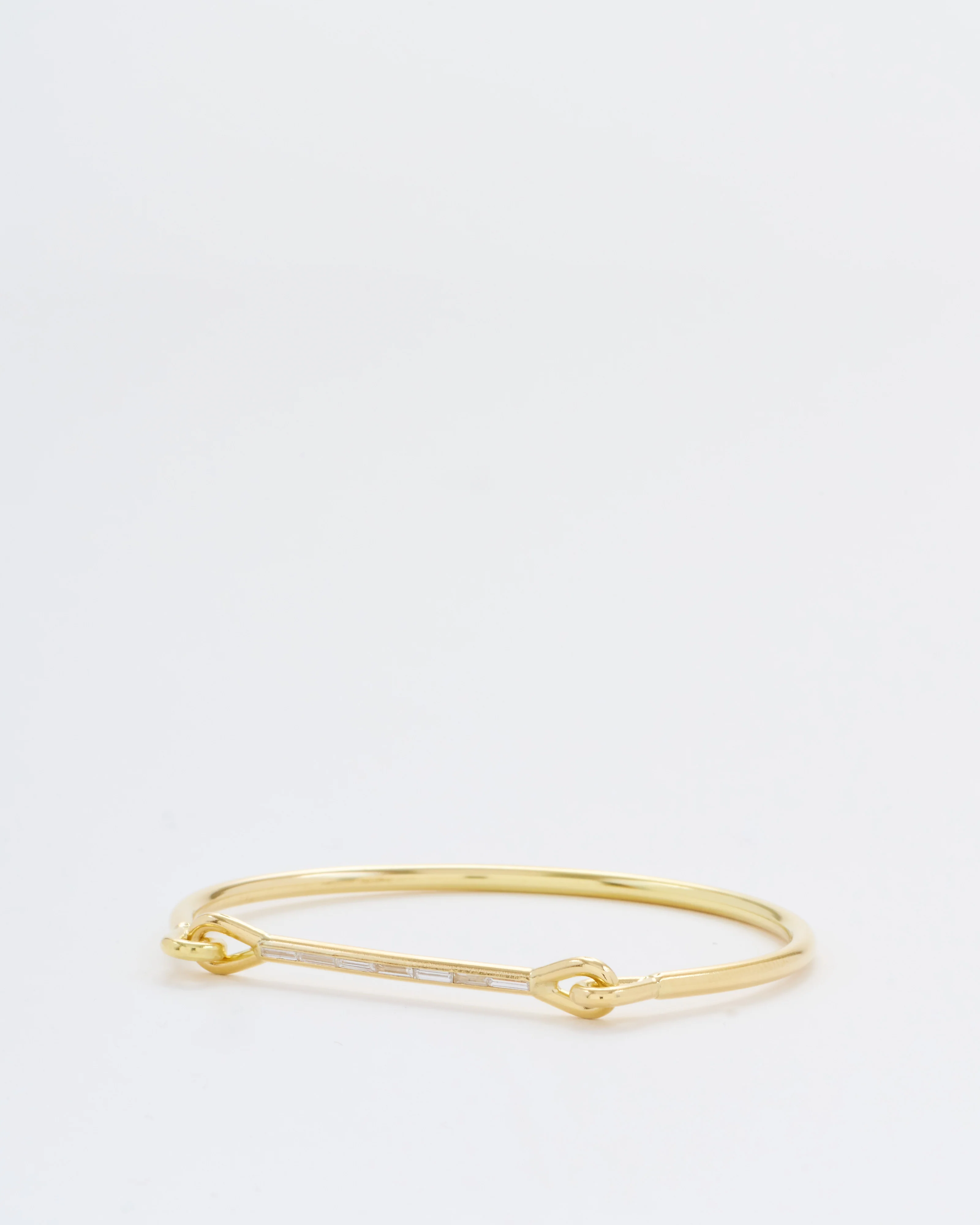 needle eye cuff with baguette diamonds - Image 3