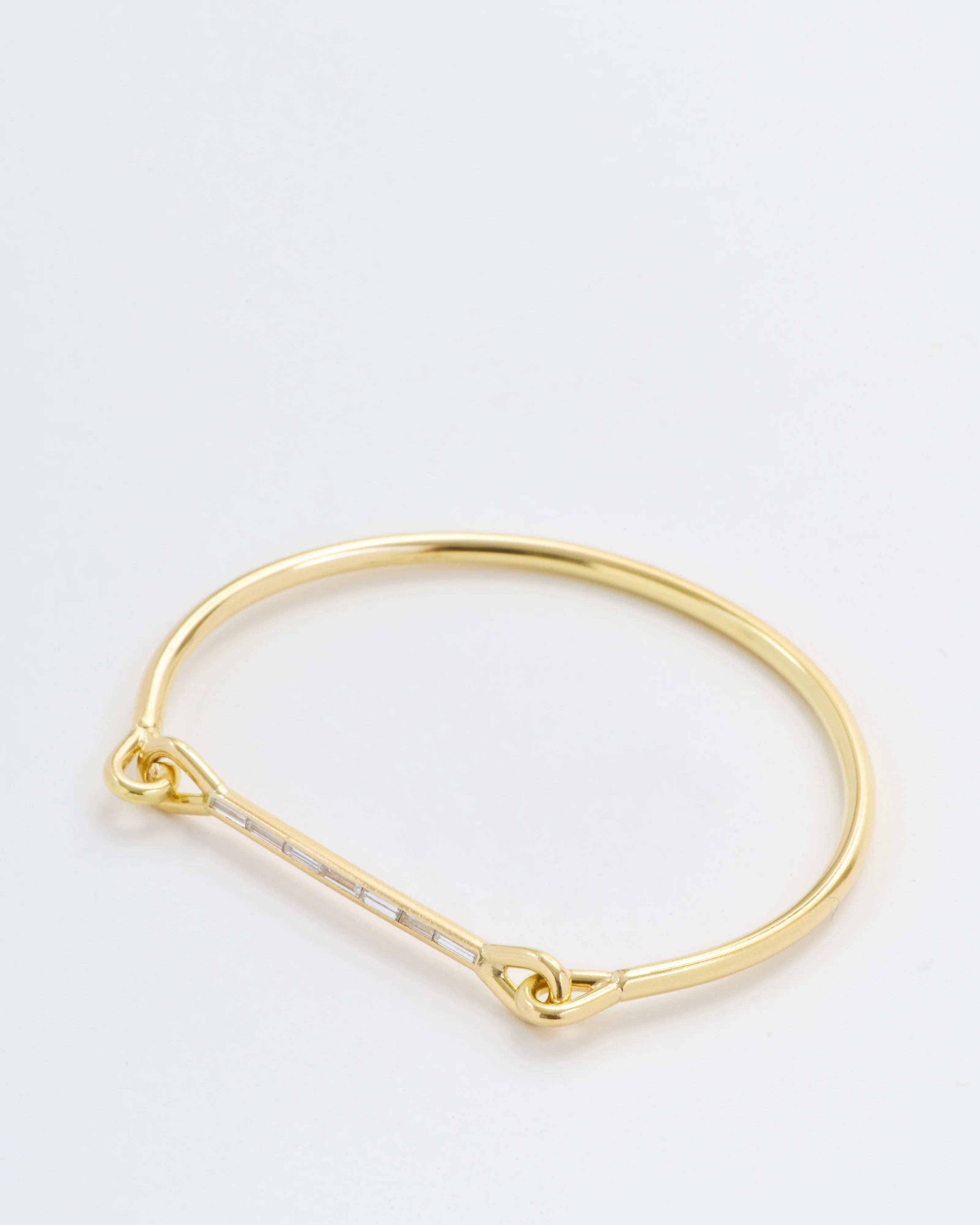 needle eye cuff with baguette diamonds - Image 6