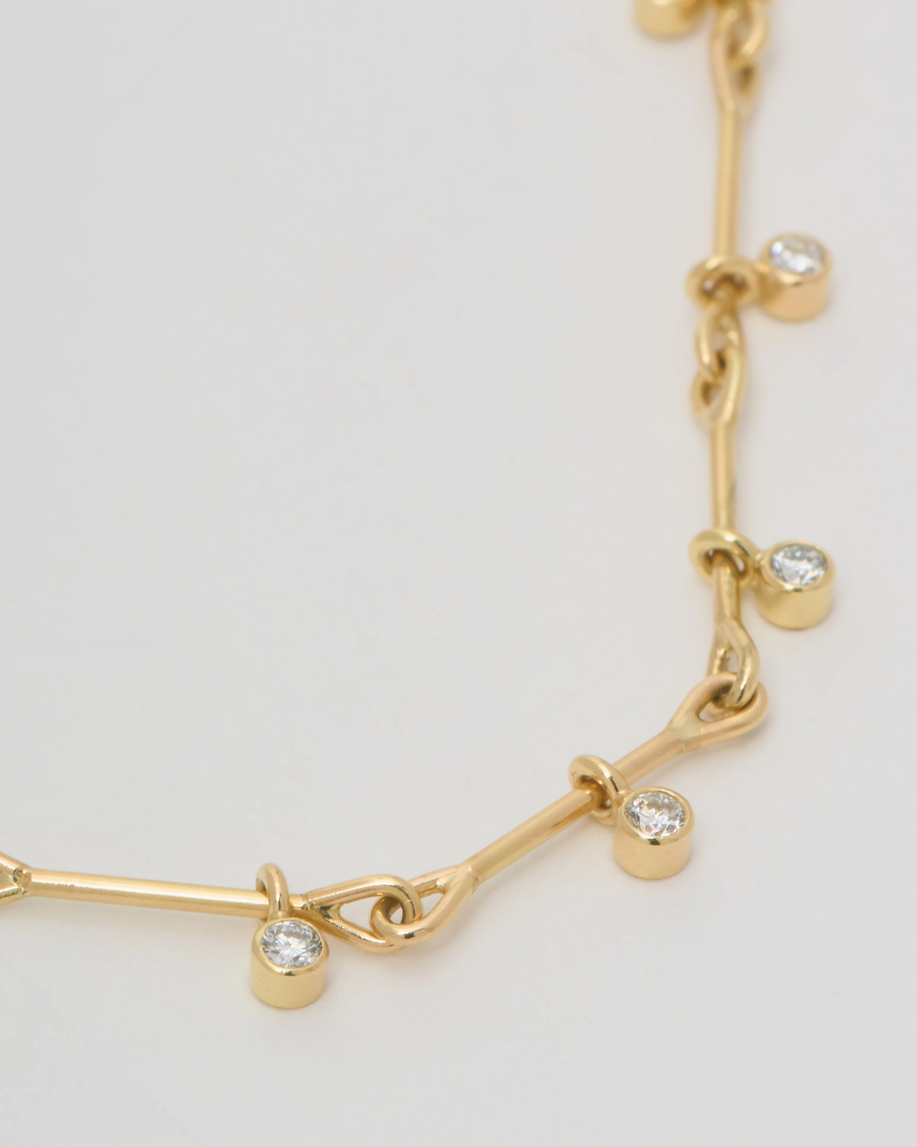 needle eye necklace with diamonds - Image 2