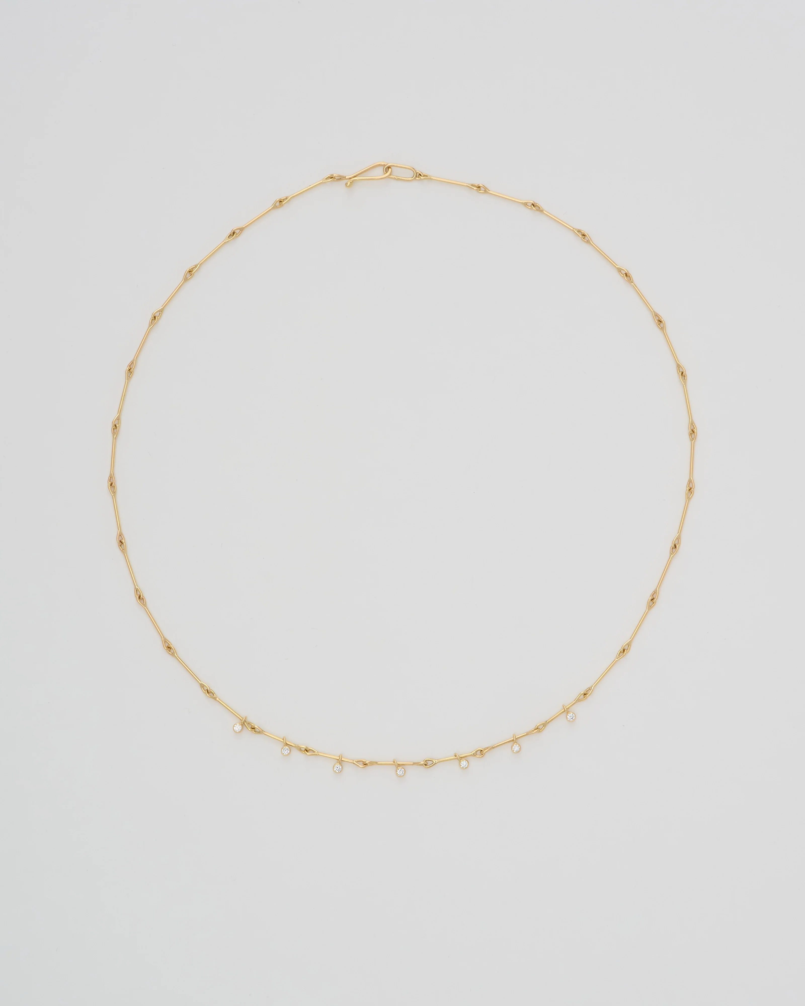 needle eye necklace with diamonds - Image 5