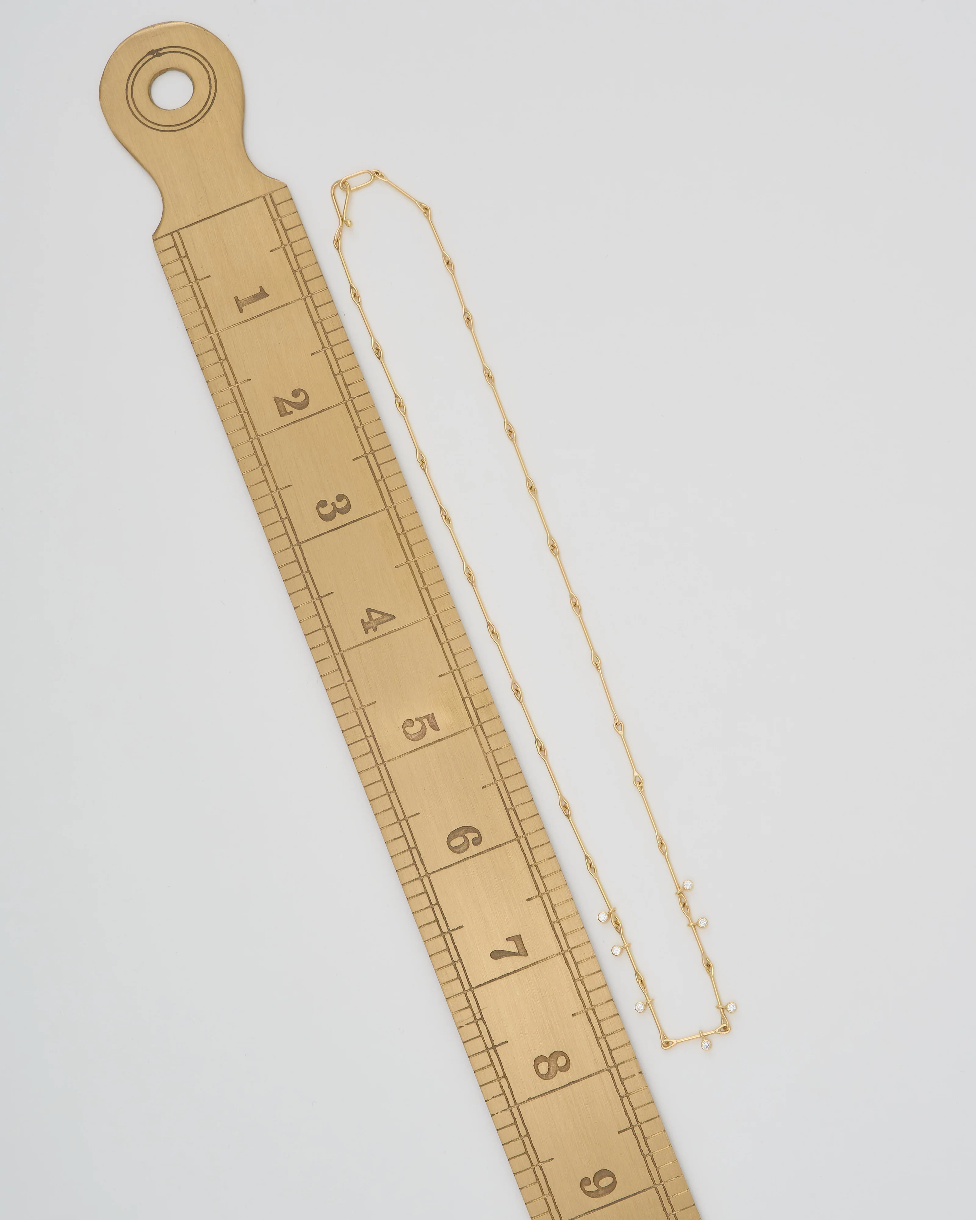 needle eye necklace with diamonds - Image 6