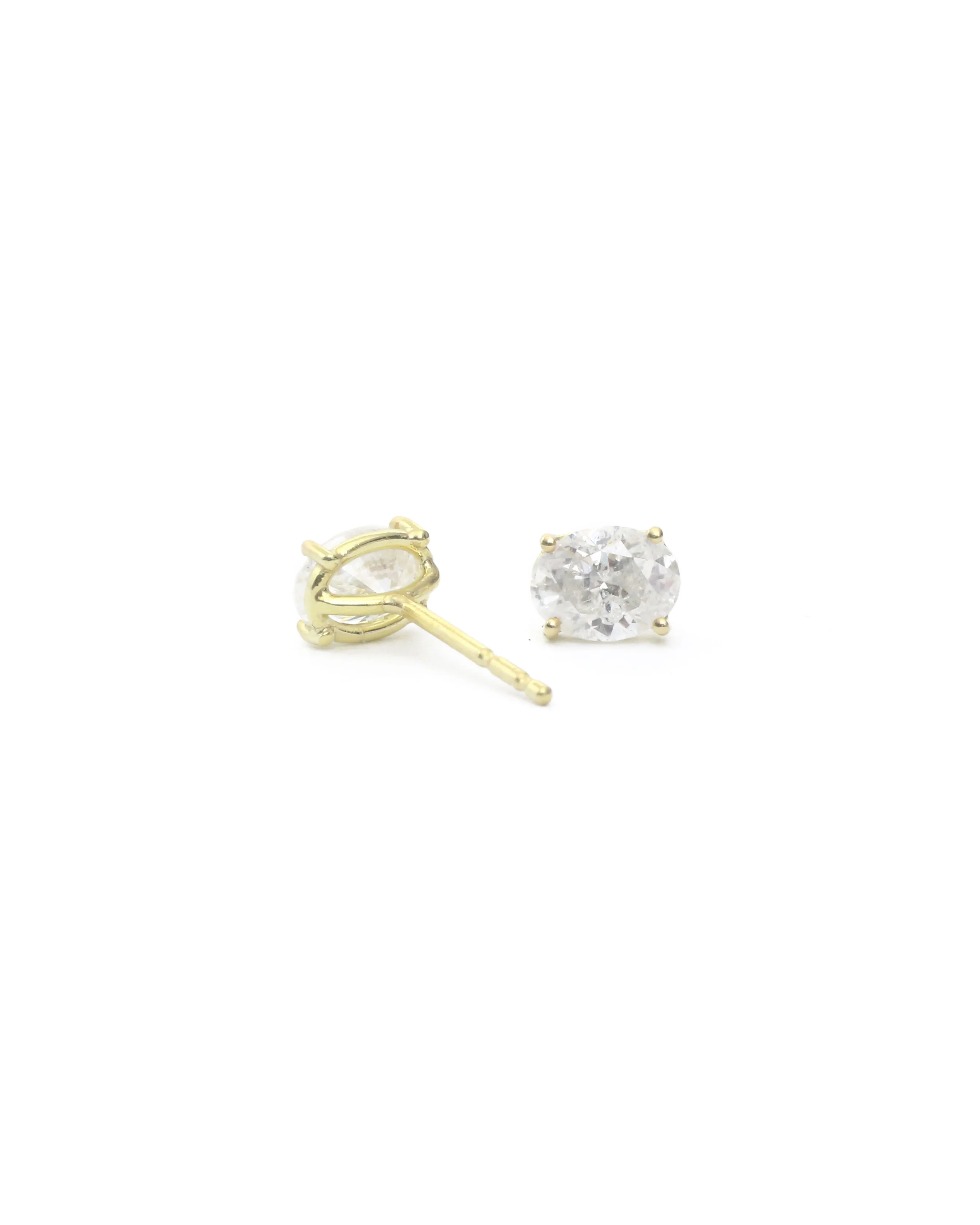 oval diamond earrings - Image 2