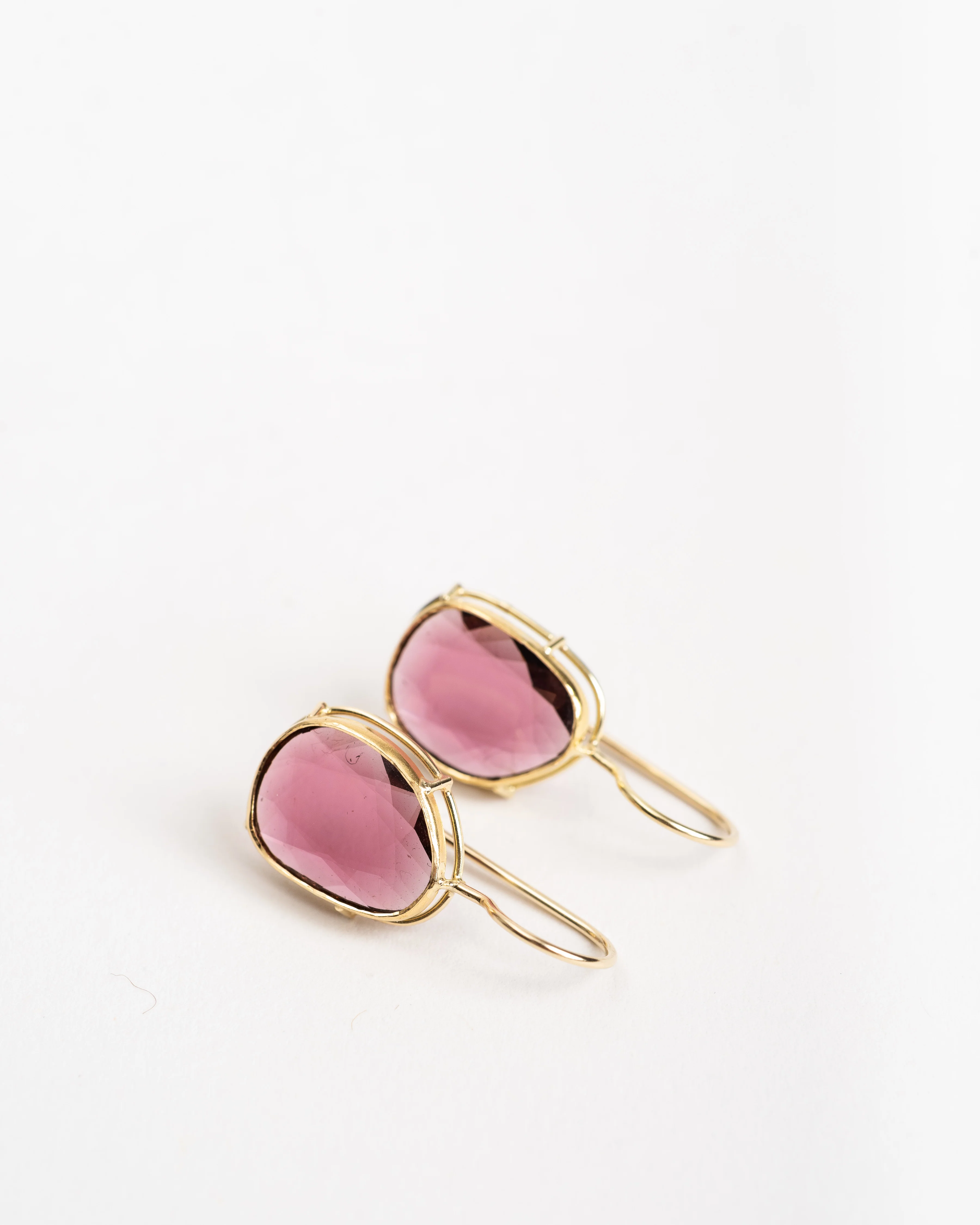 pink tourmaline drop earrings - Image 3