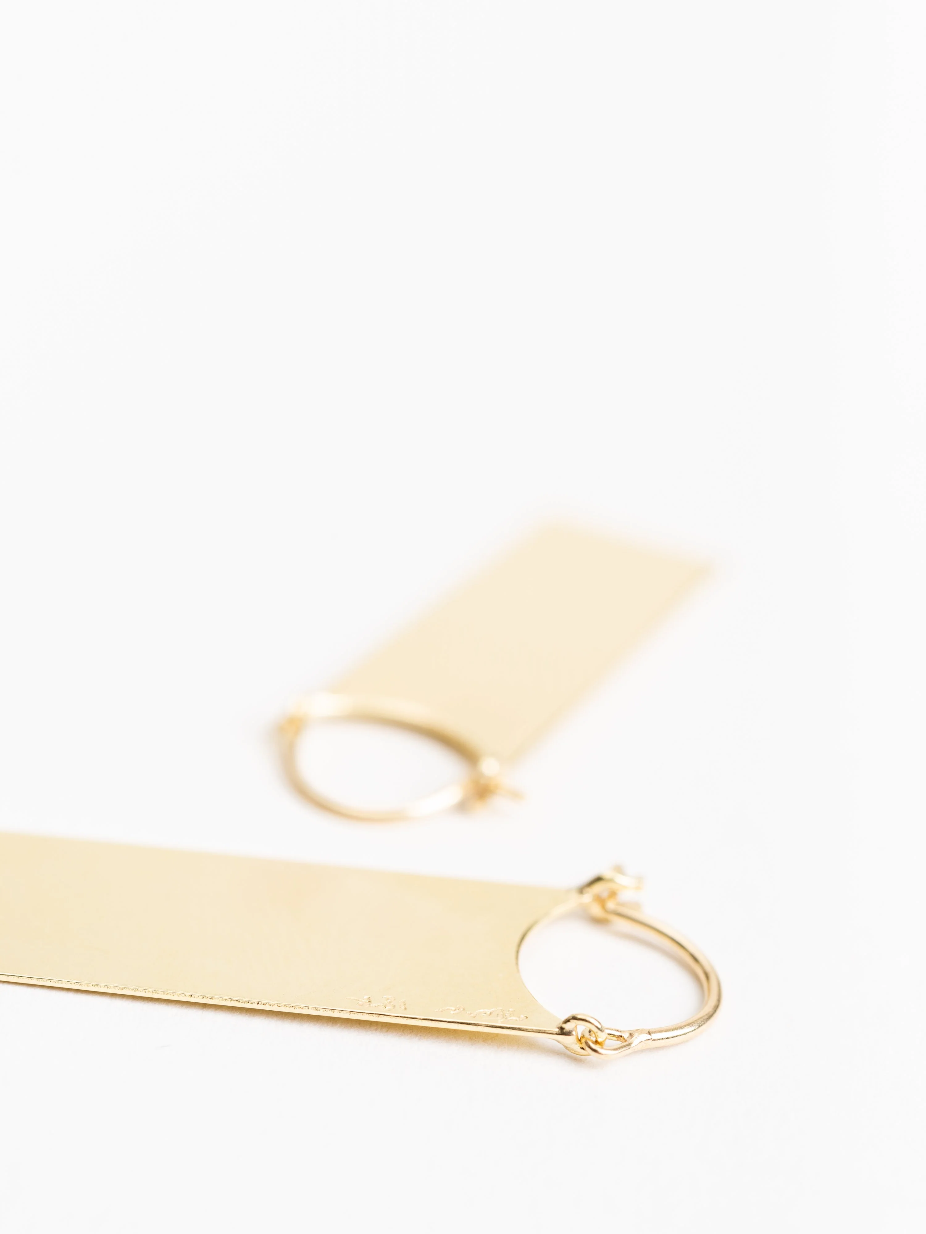 rectangle flare earring - Image 4