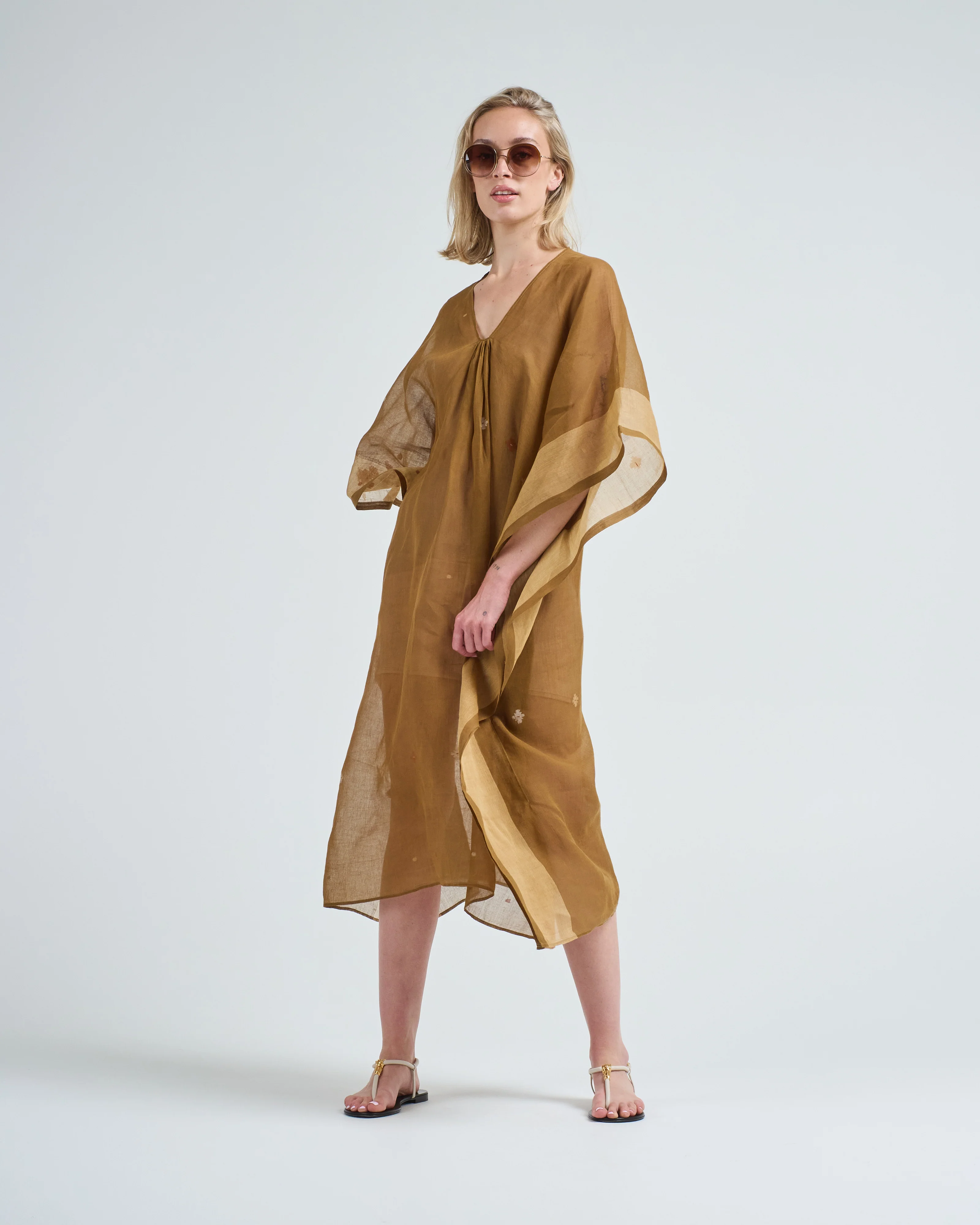 brown one of a kind caftan - Image 3