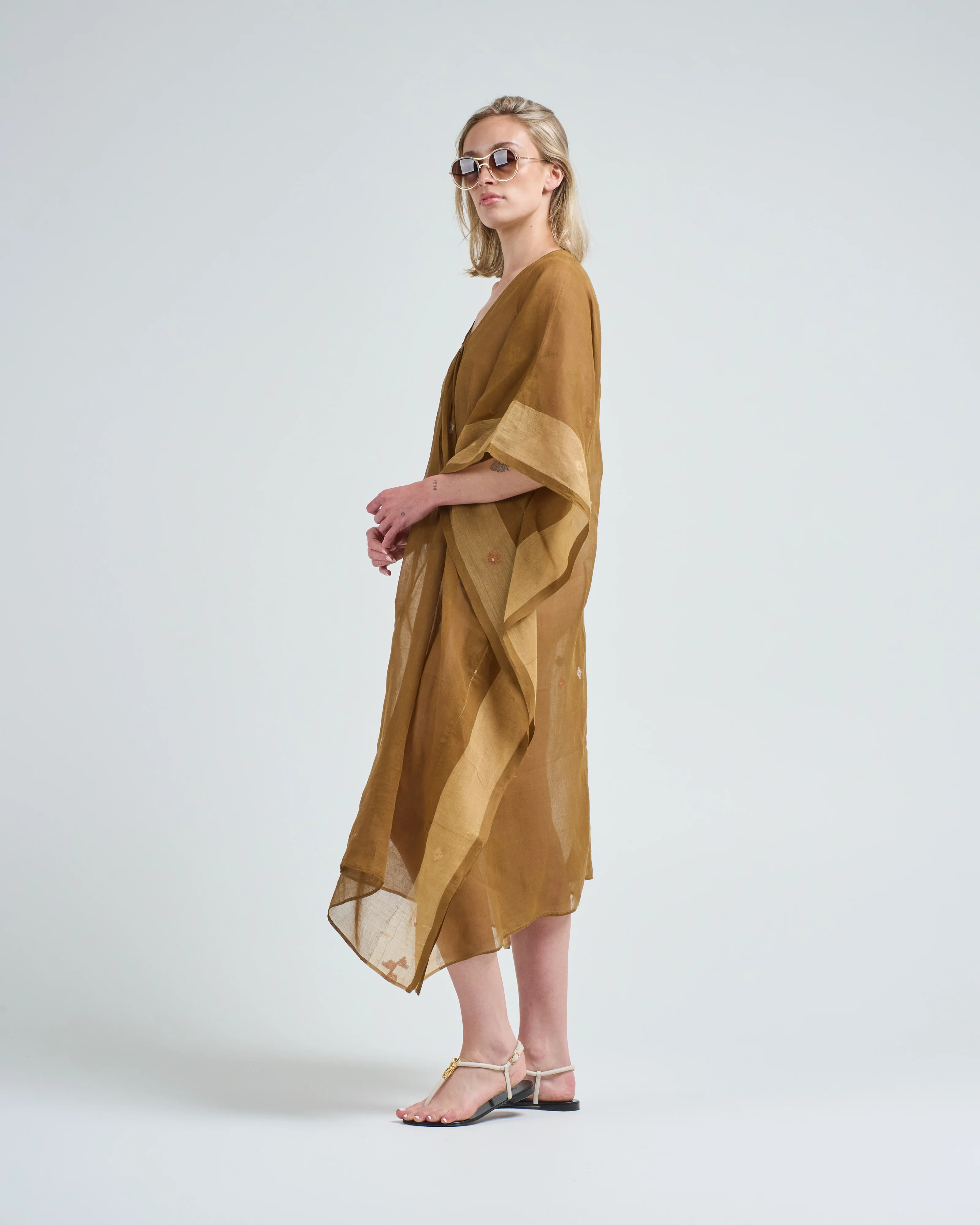 brown one of a kind caftan - Image 4
