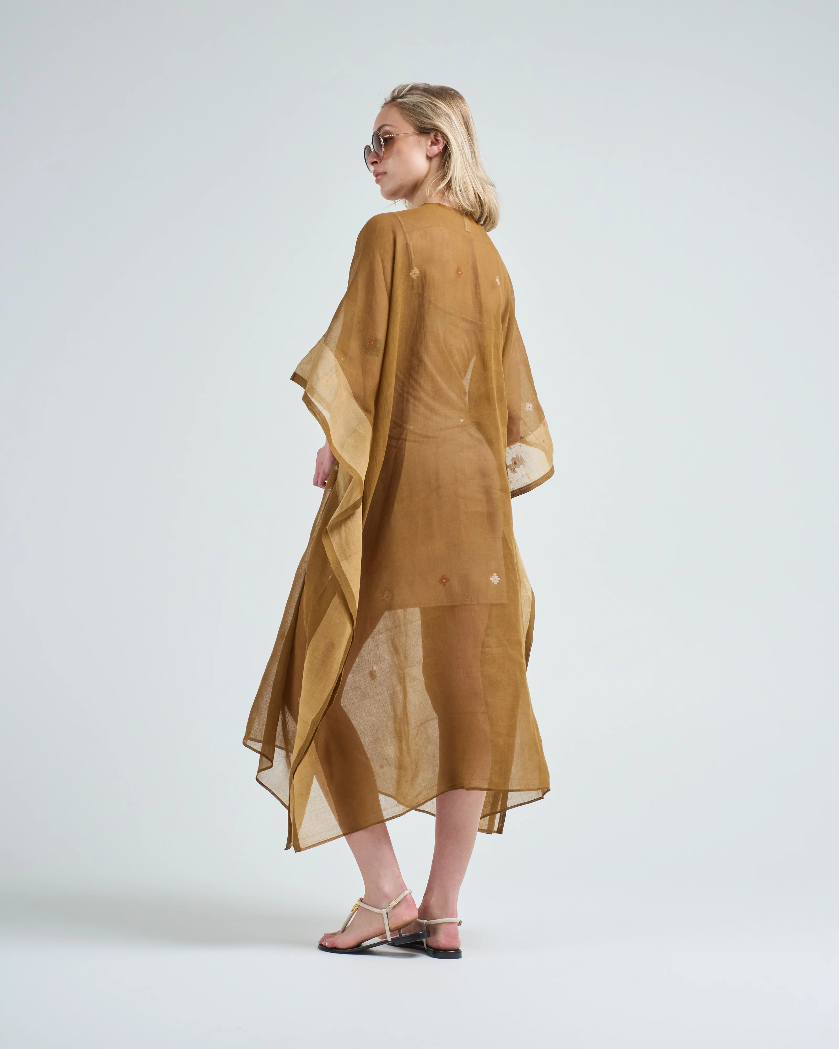 brown one of a kind caftan - Image 5