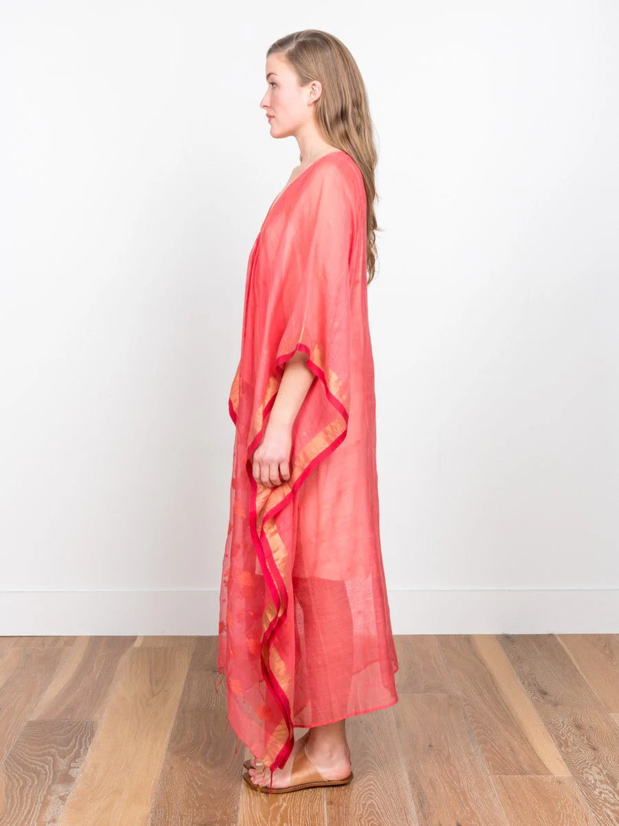 caftan dress - red - Image 2