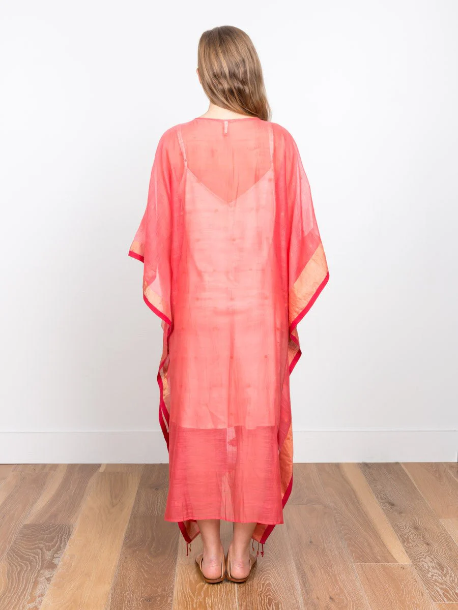 caftan dress - red - Image 3
