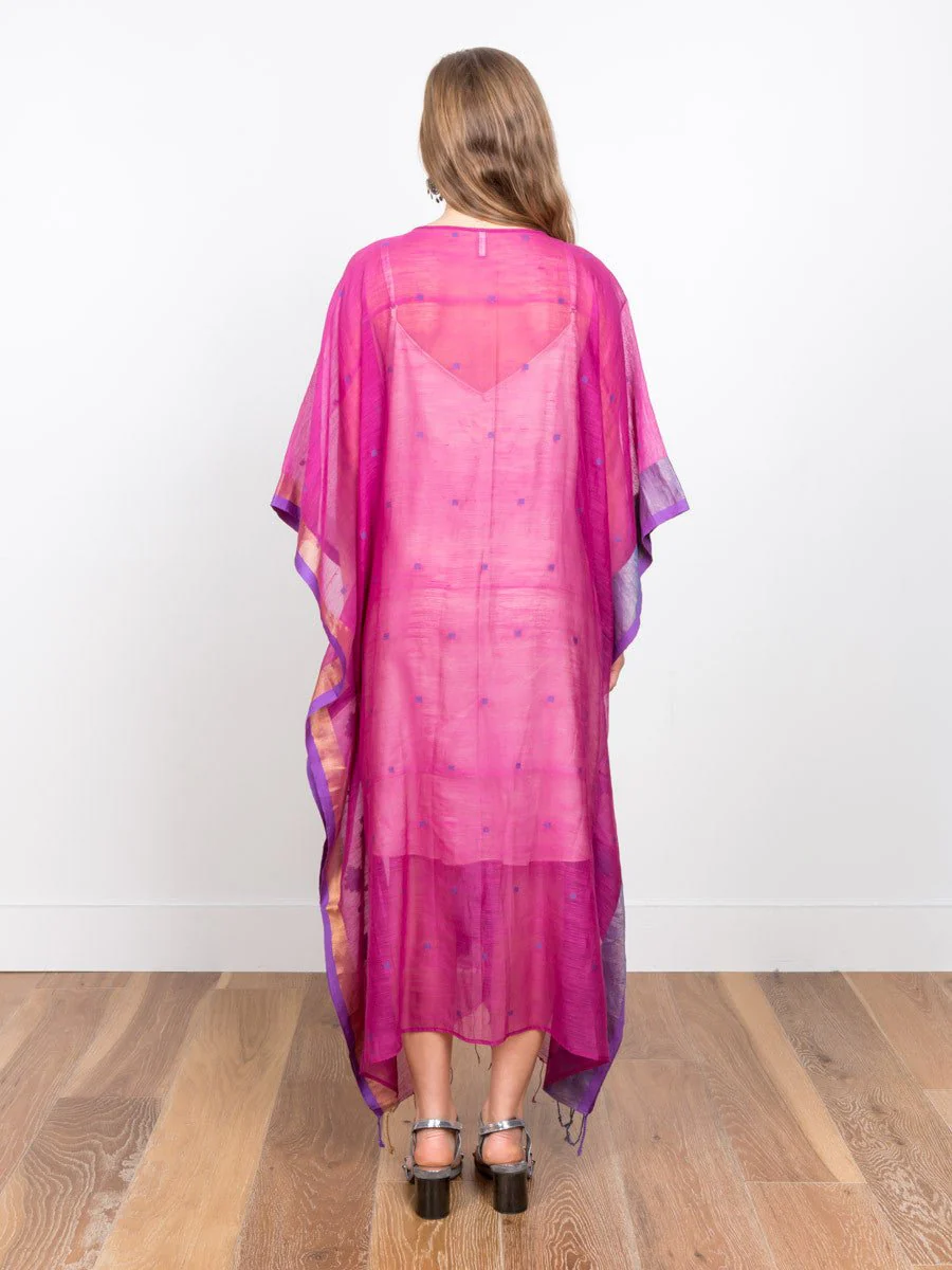 caftan dress - magenta - Image 3