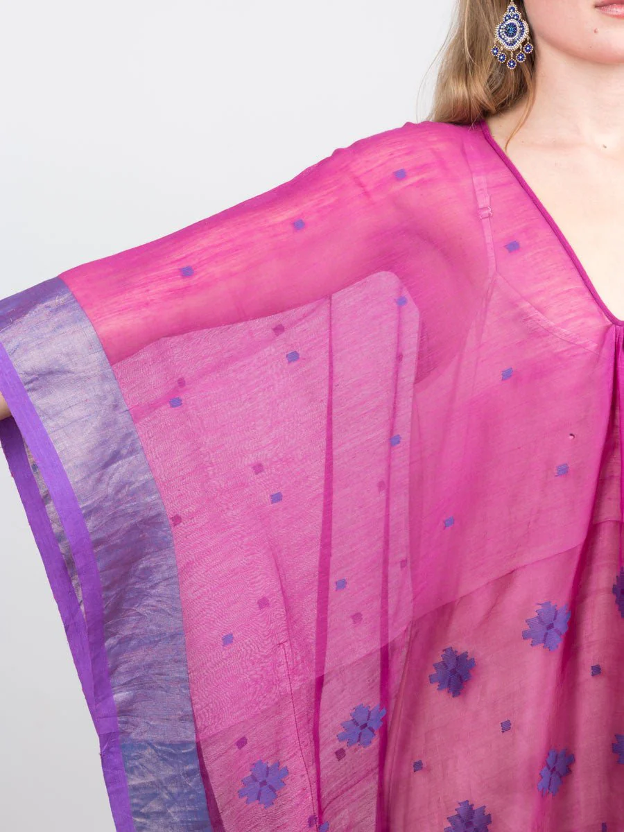 caftan dress - magenta - Image 4