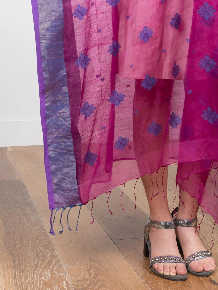caftan dress - magenta - Image 5