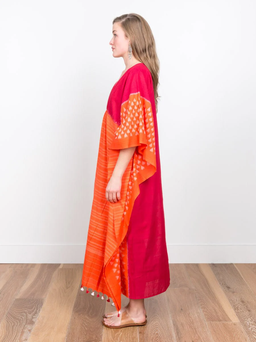 caftan dress - colorblock - Image 2