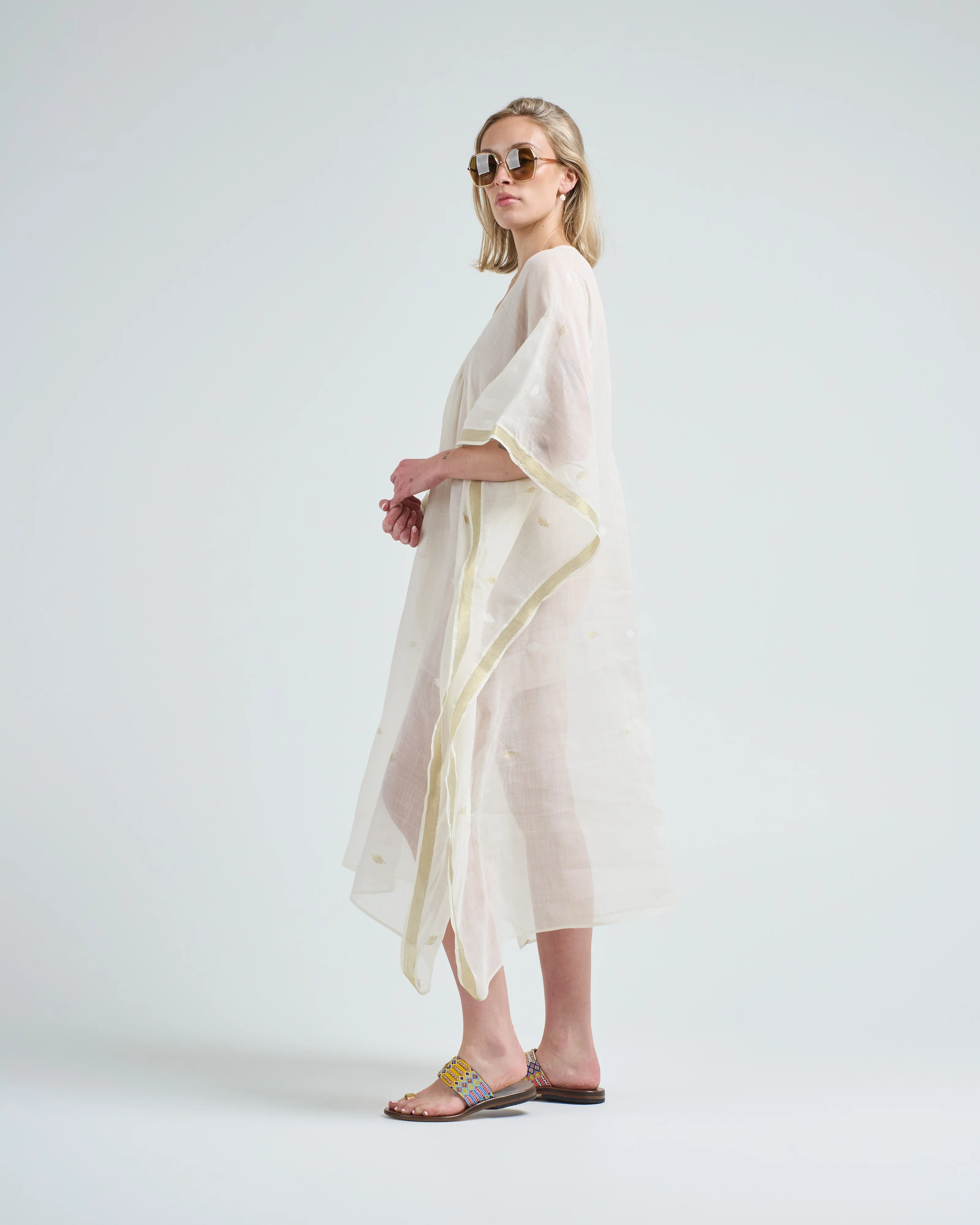 white with gold caftan - Image 3