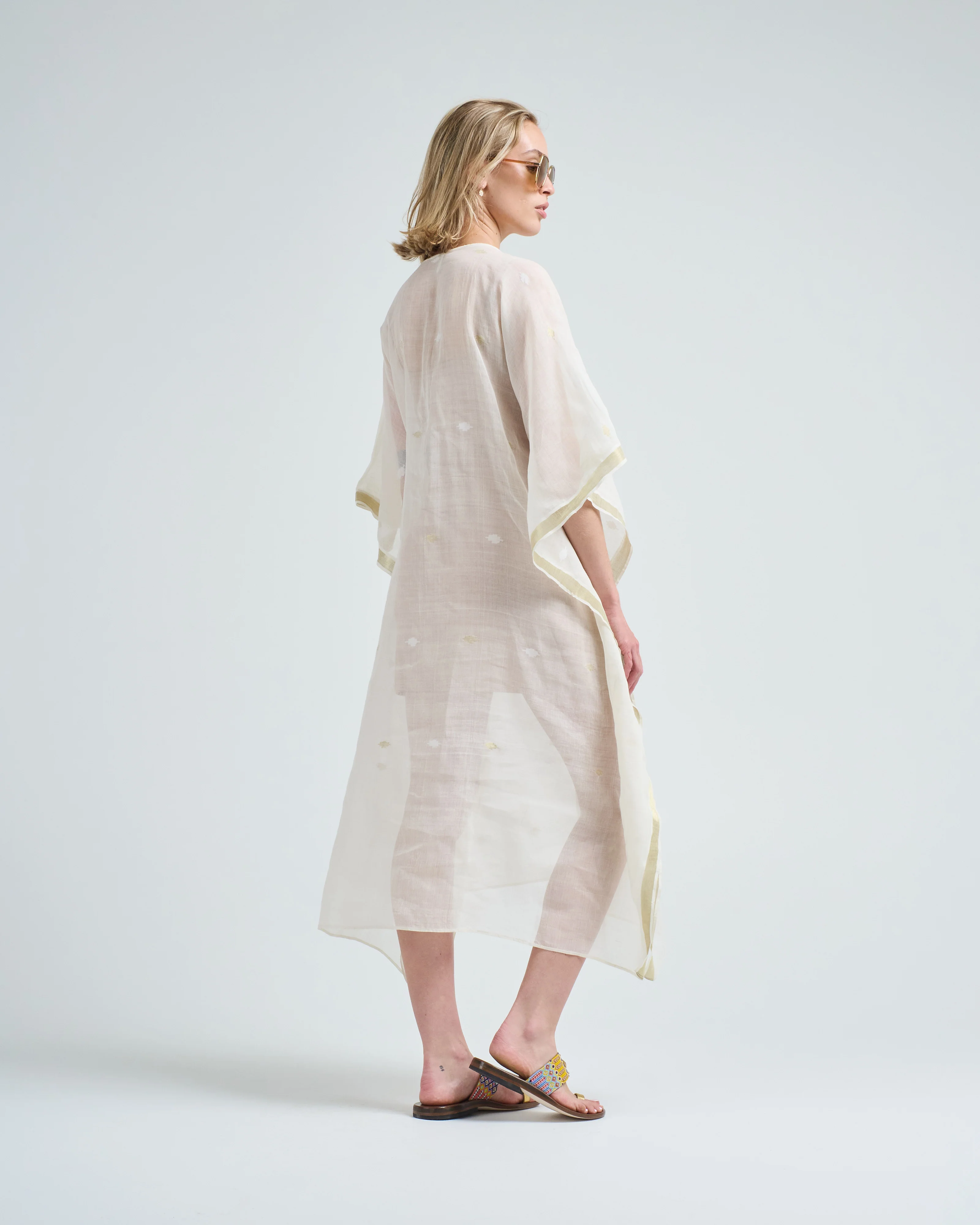 white with gold caftan - Image 4