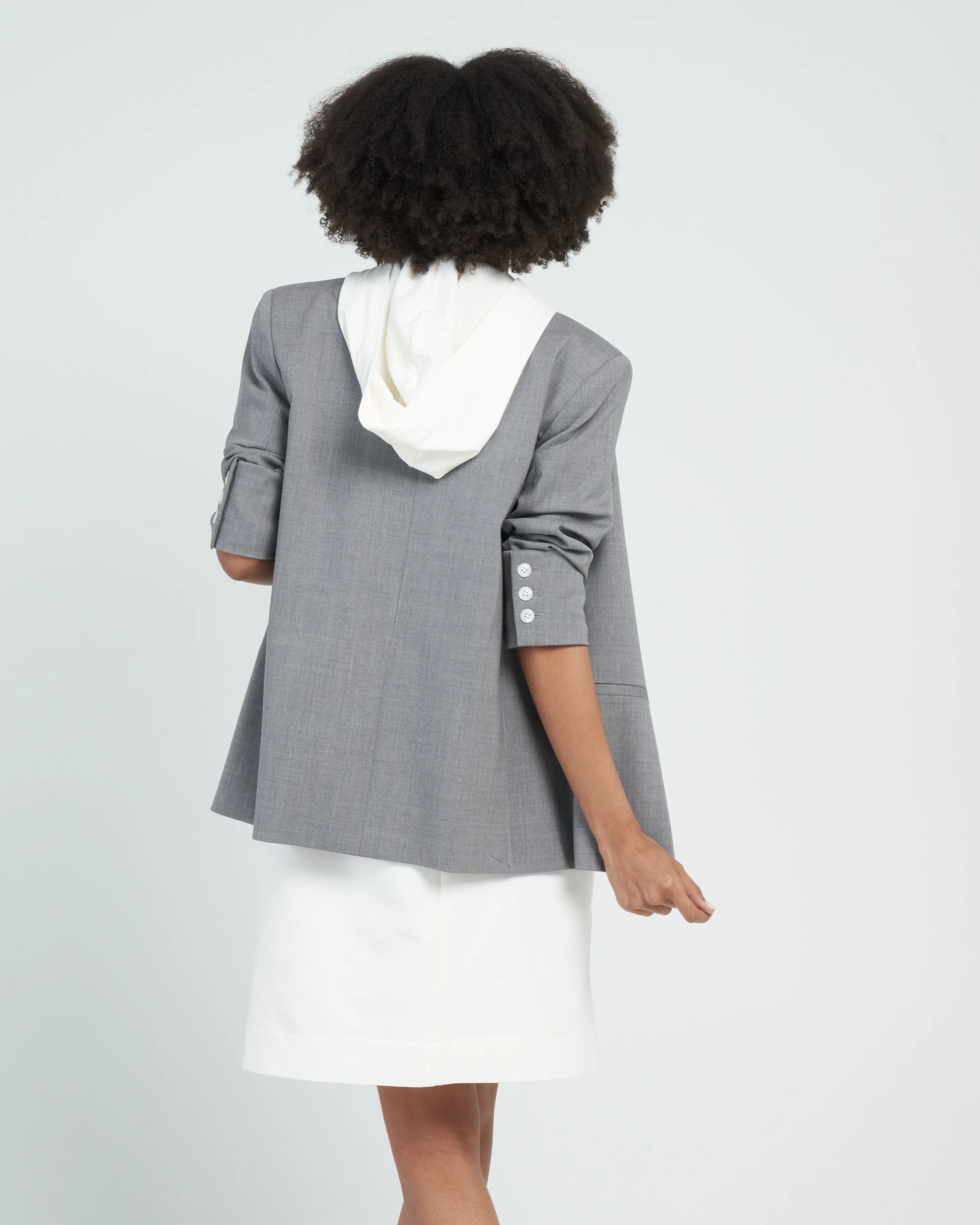 boyfriend blazer - light heather grey - Image 4
