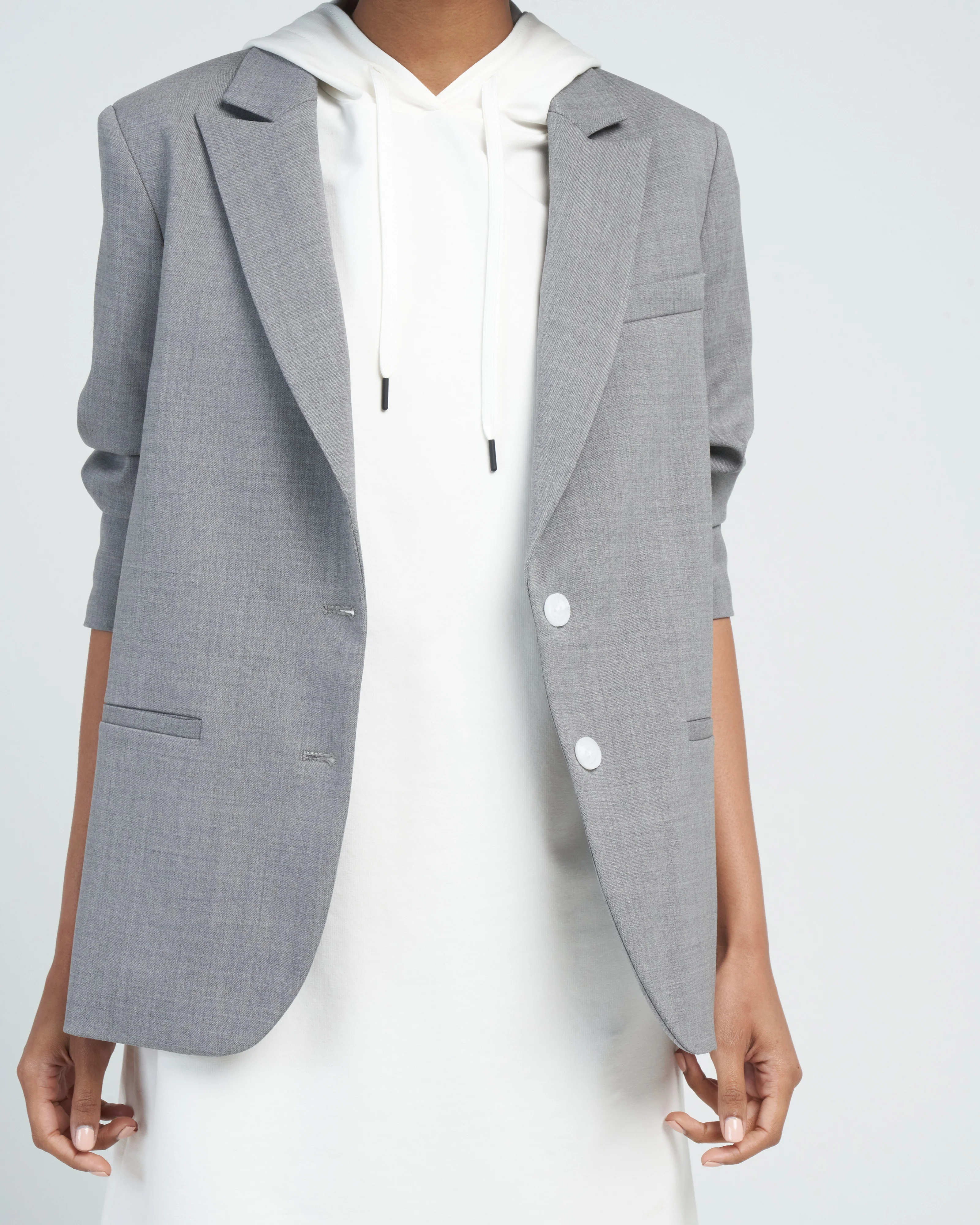 boyfriend blazer - light heather grey - Image 5