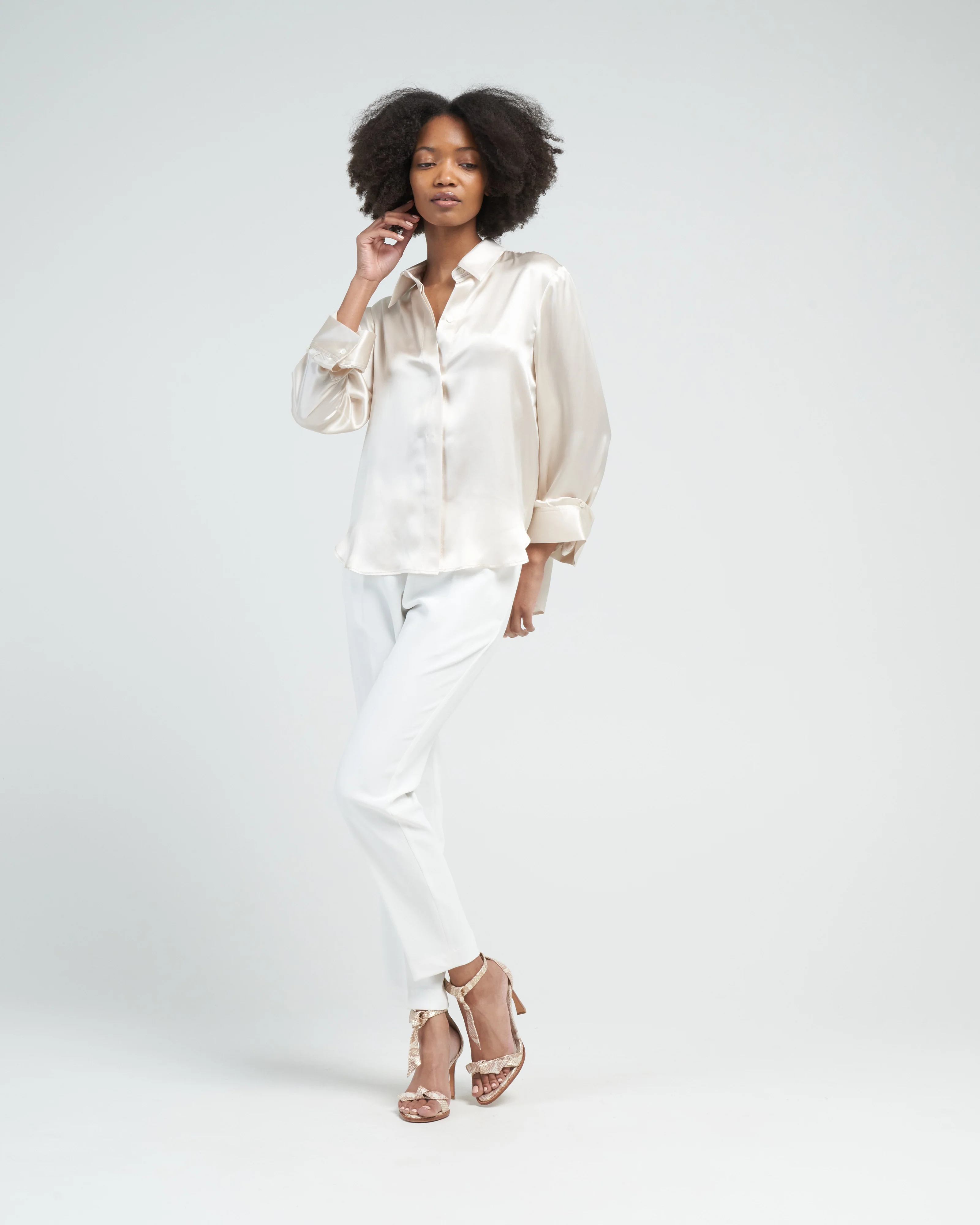 boyfriend shirt - oyster - Image 3