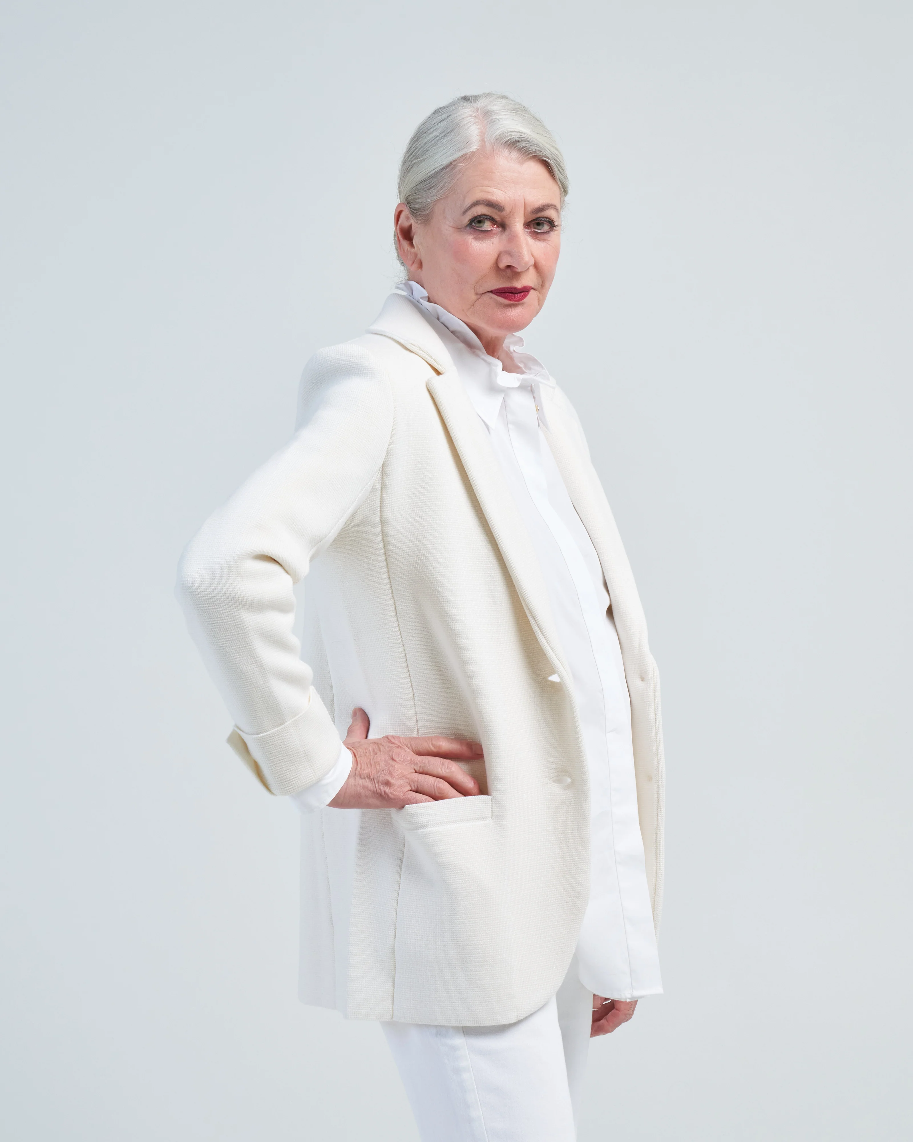 knit boyfriend blazer - Image 2